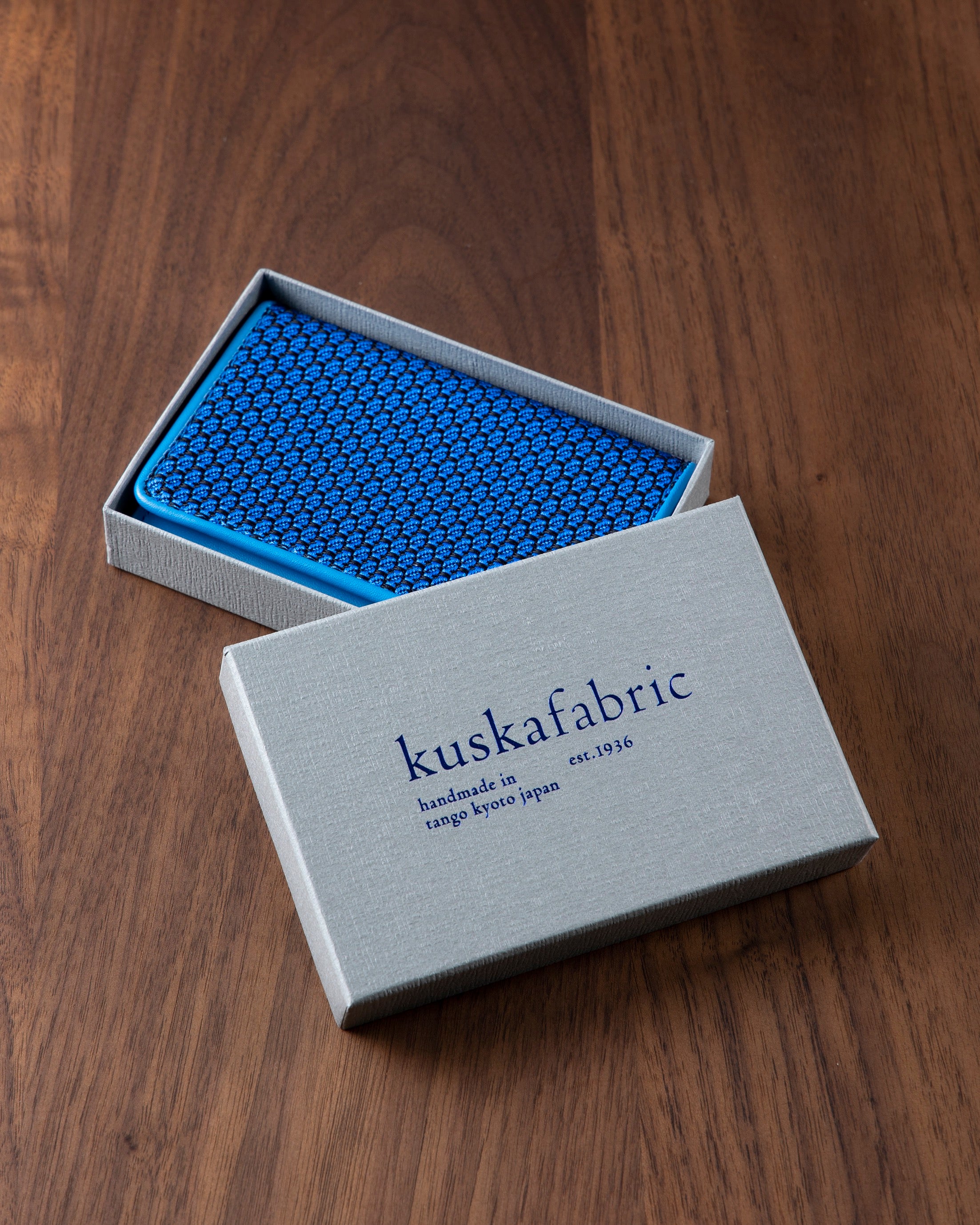 Garza Tie & Card Case Tango Blue