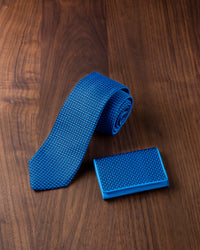 Garza Tie & Card Case Tango Blue