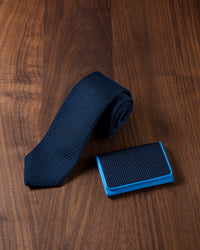 Garza Tie & Card Case Dark Navy