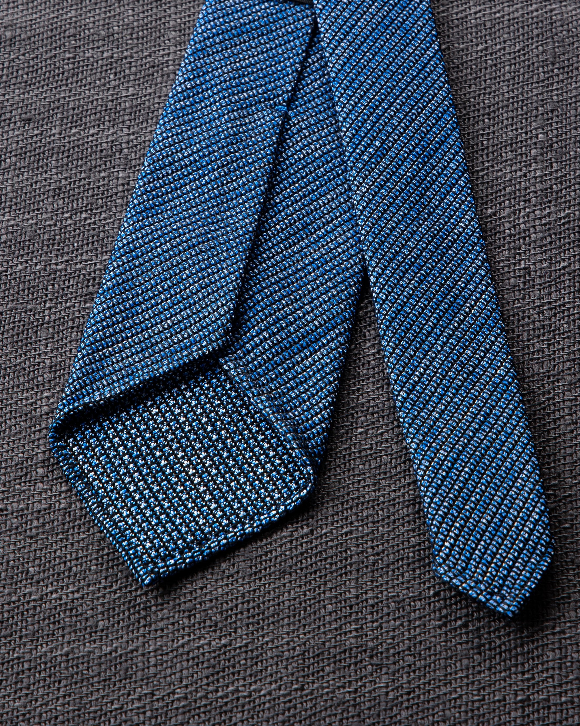 Executive Kasuri Mix Tie Tango Blue x White
