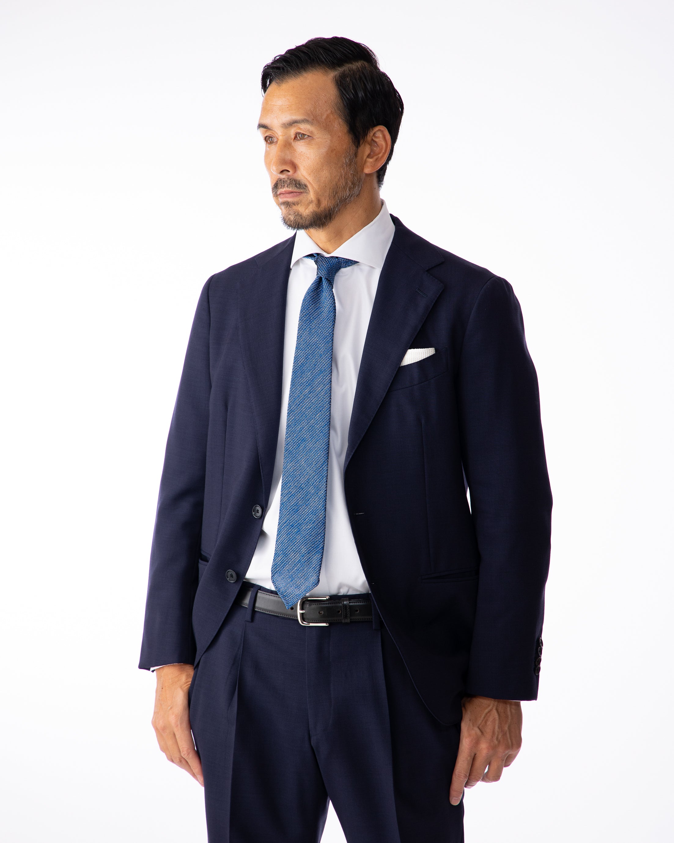 Executive Kasuri Mix Tie Tango Blue x White