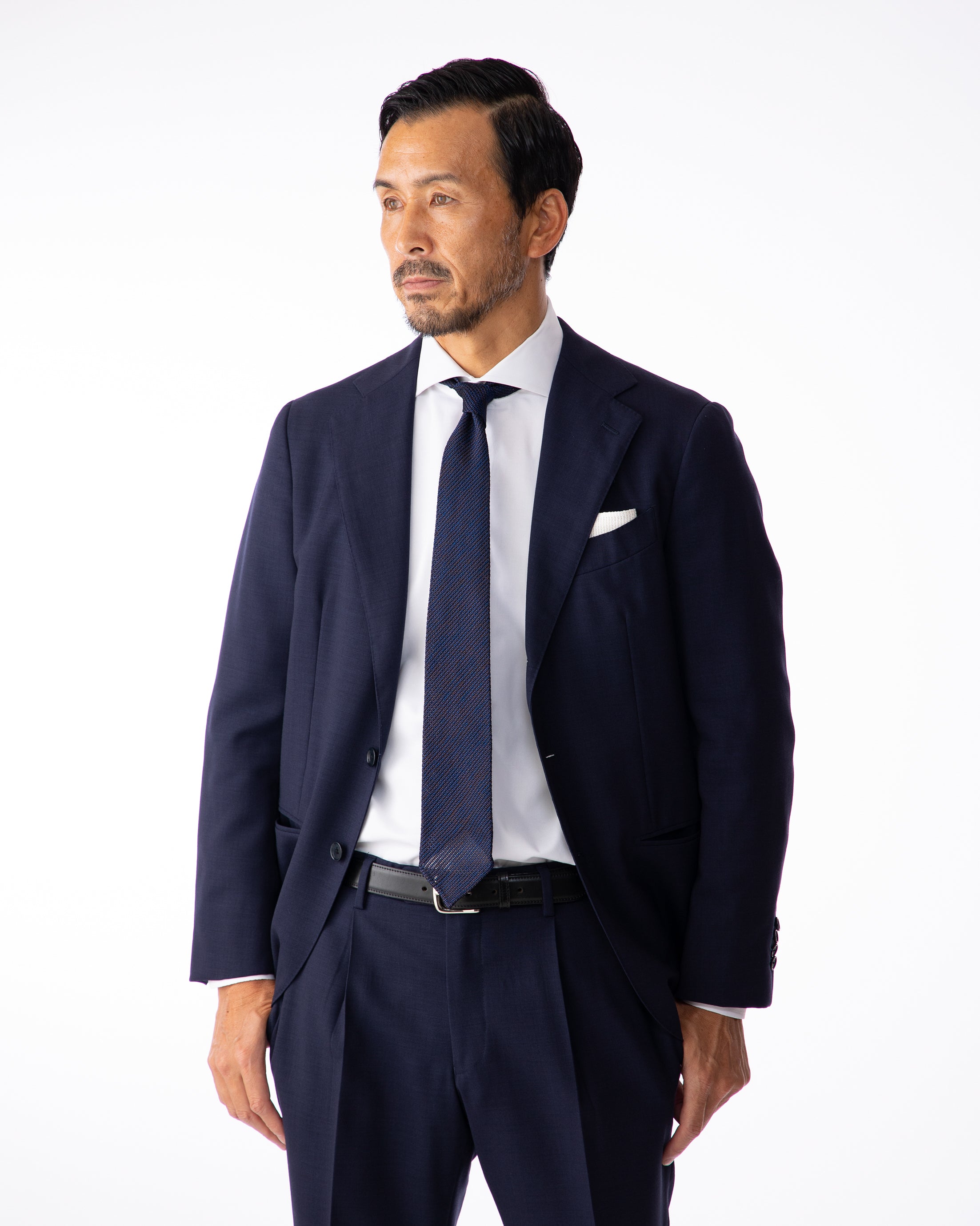 Executive Kasuri Mix Tie Navy x Brown