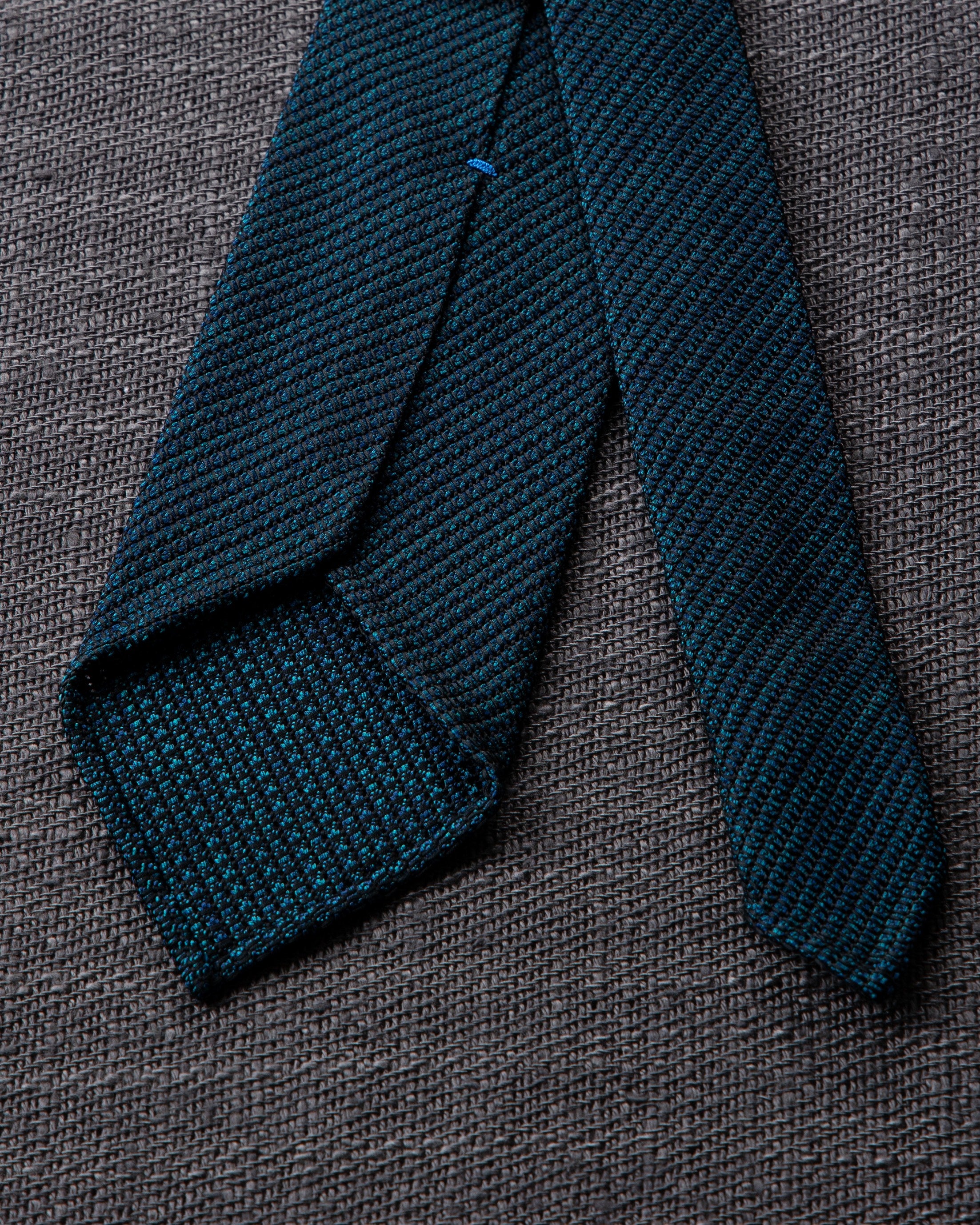Executive Kasuri Mix Tie Dark Navy x Dark Green