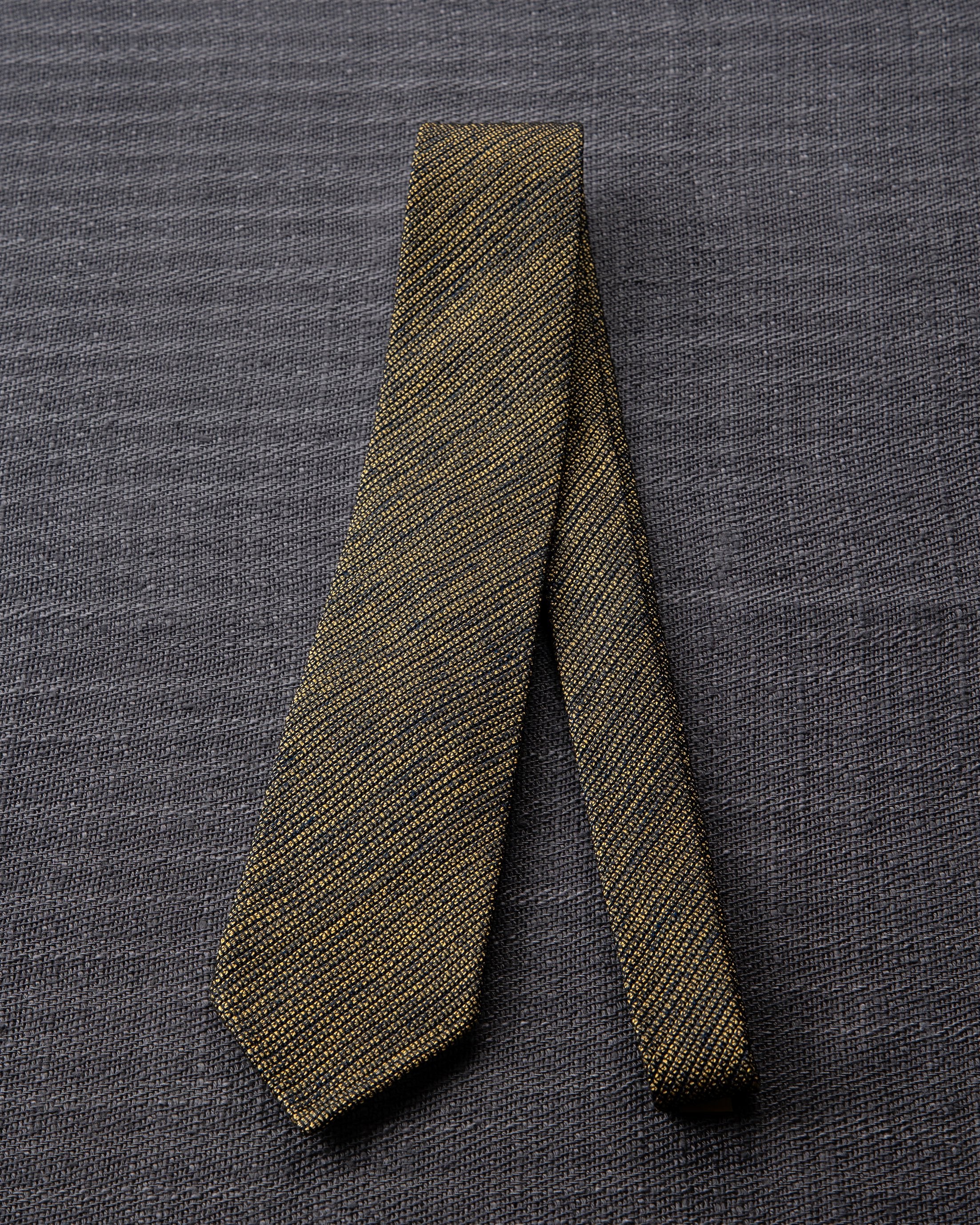 Executive Kasuri Mix Tie Yellow x Dark Navy