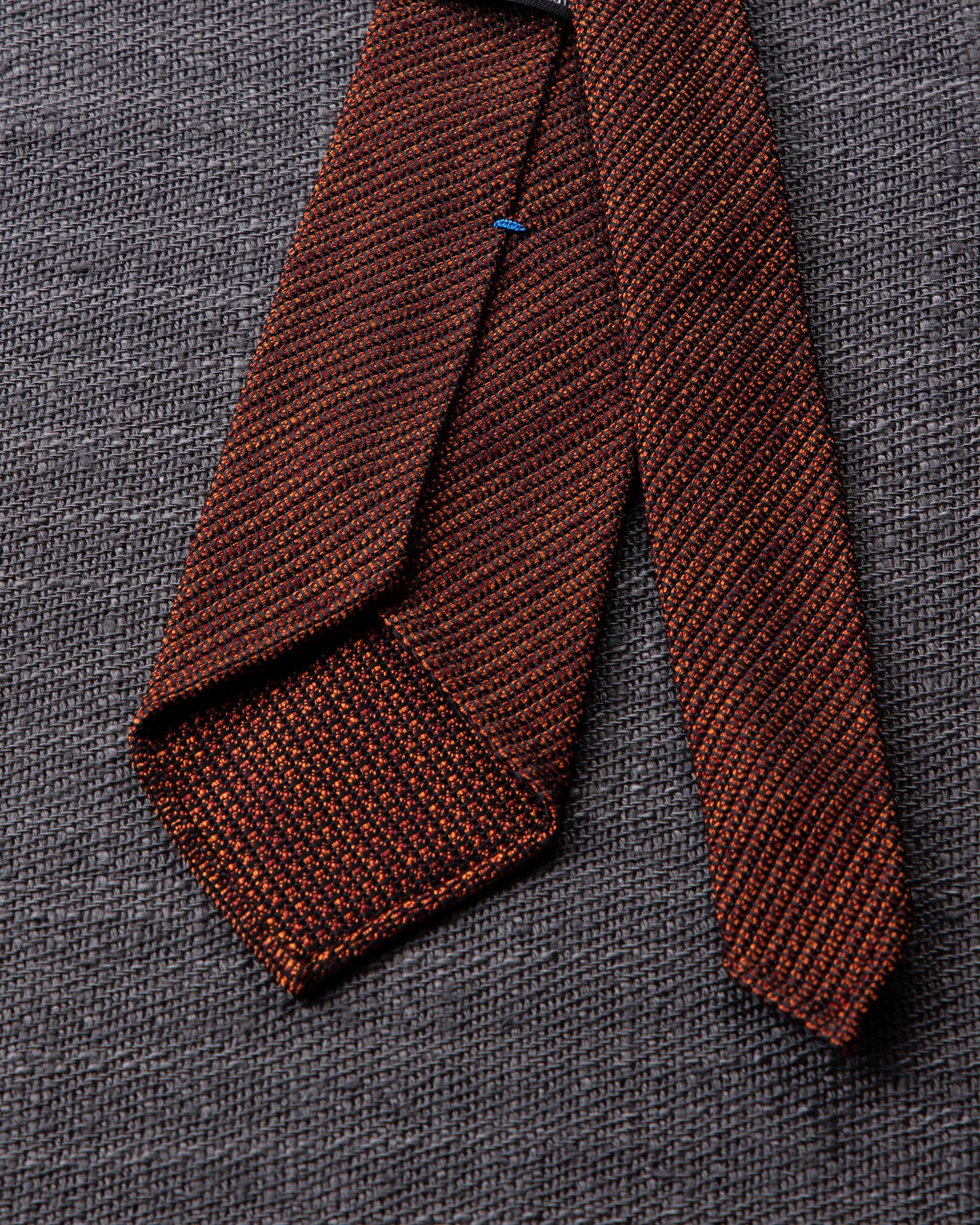 Executive Kasuri Mix Tie Wine x Orange