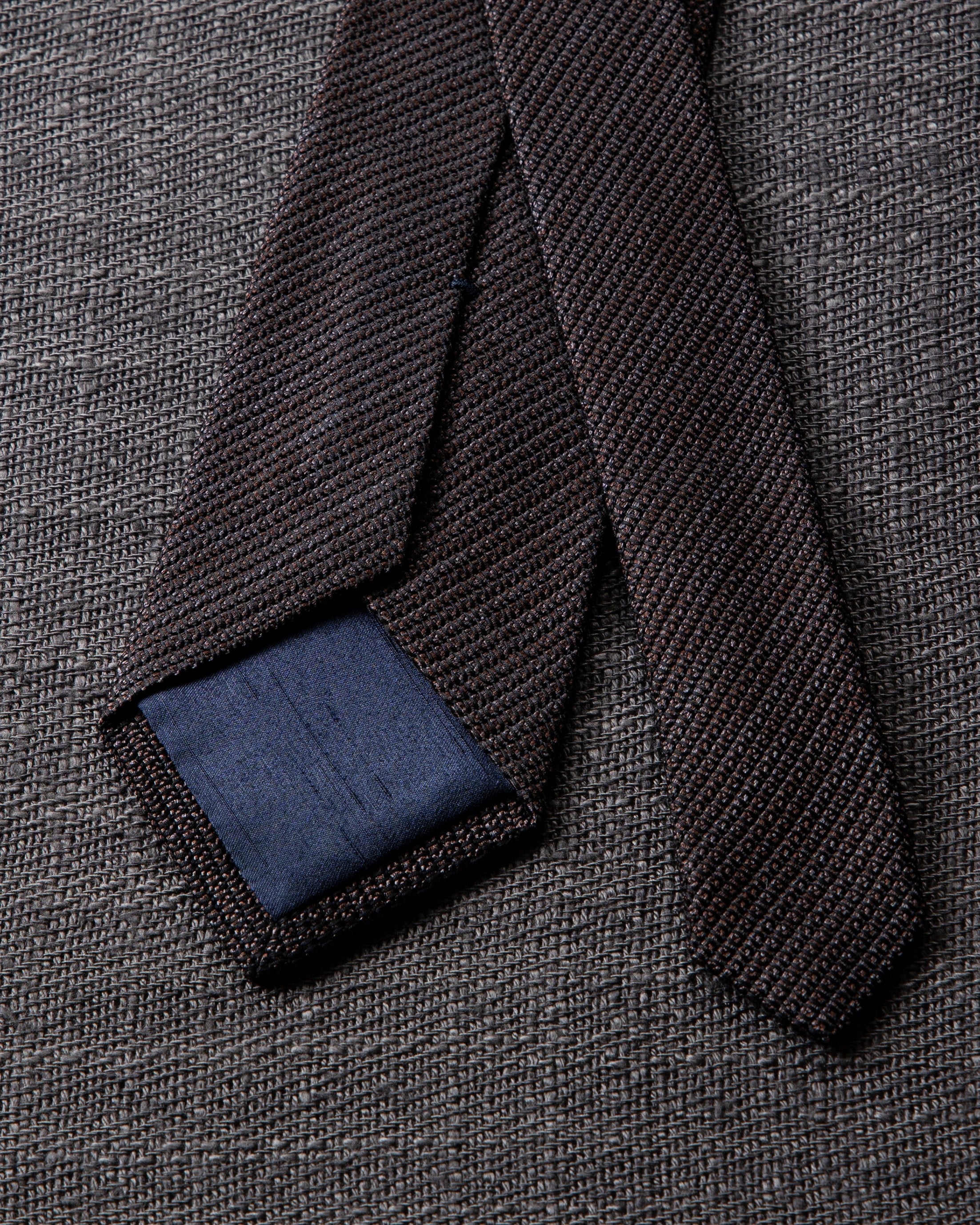Kasuri Mix Tie Gray x Dark Brown