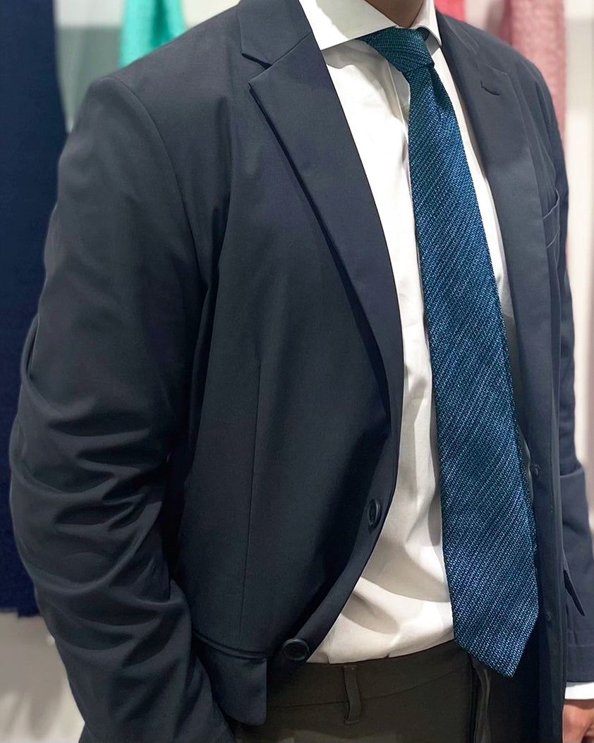 Kasuri Mix Tie Indigo x Sax Blue