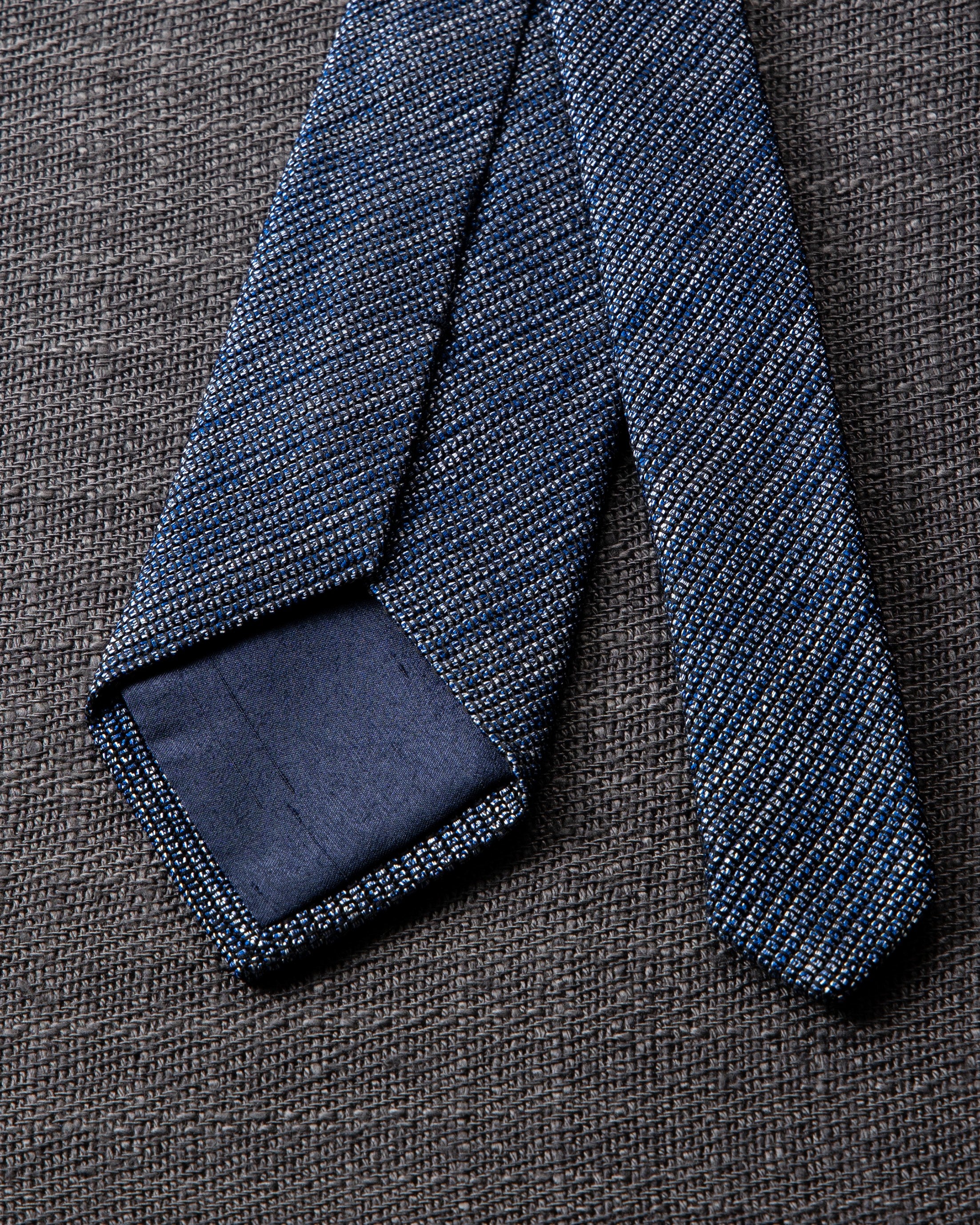 Kasuri Mix Tie Navy x White