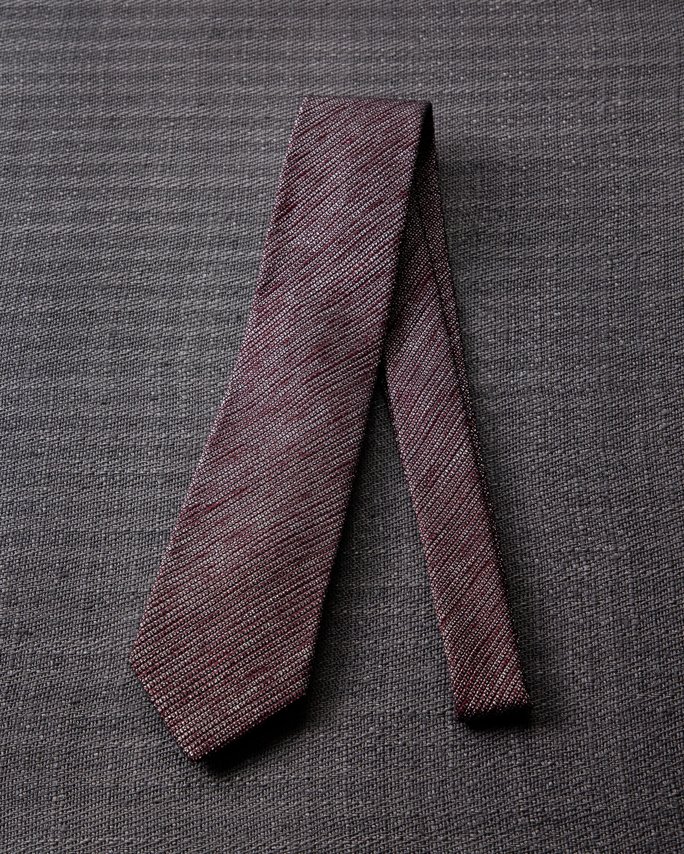 Kasuri Mix Tie Wine x White