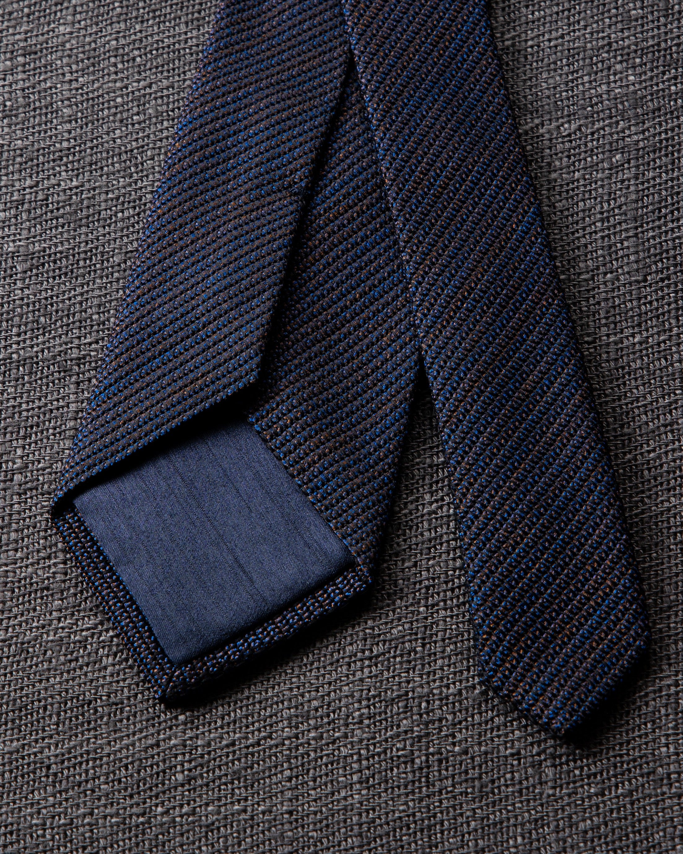 Kasuri Mix Tie Navy x Brown