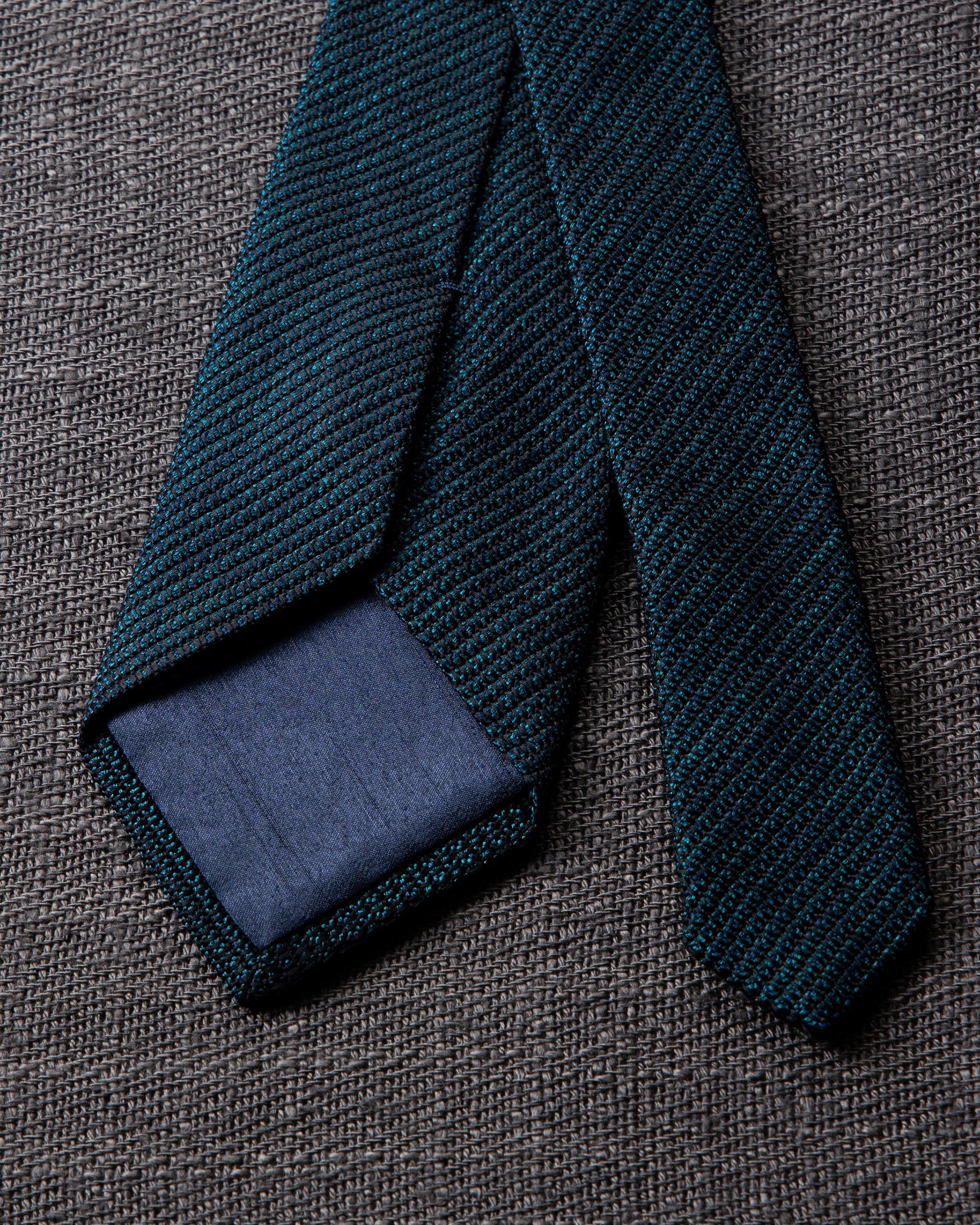 Kasuri Mix Tie Dark Navy x Dark Green