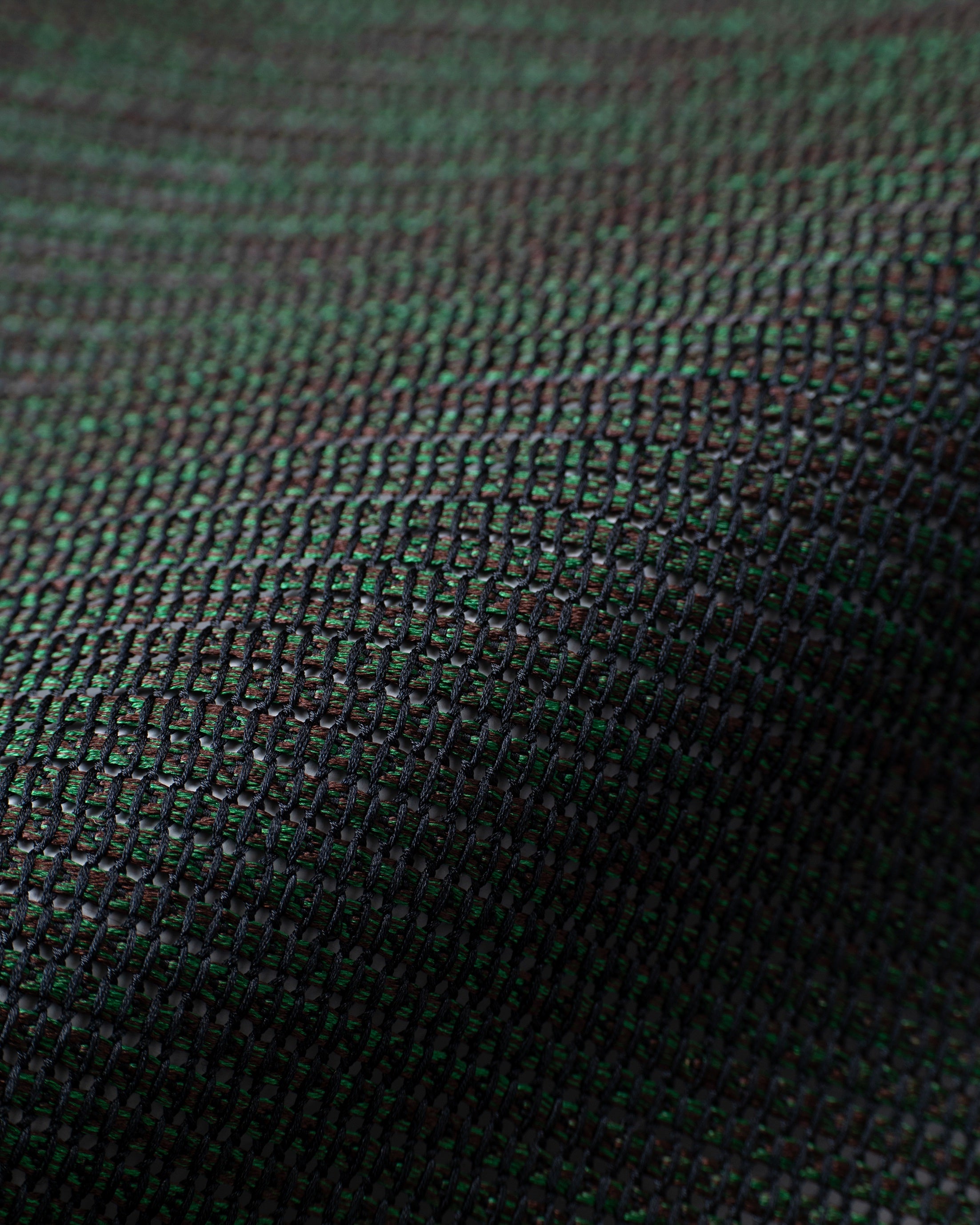 Kasuri Mix Tie Green x Dark Brown