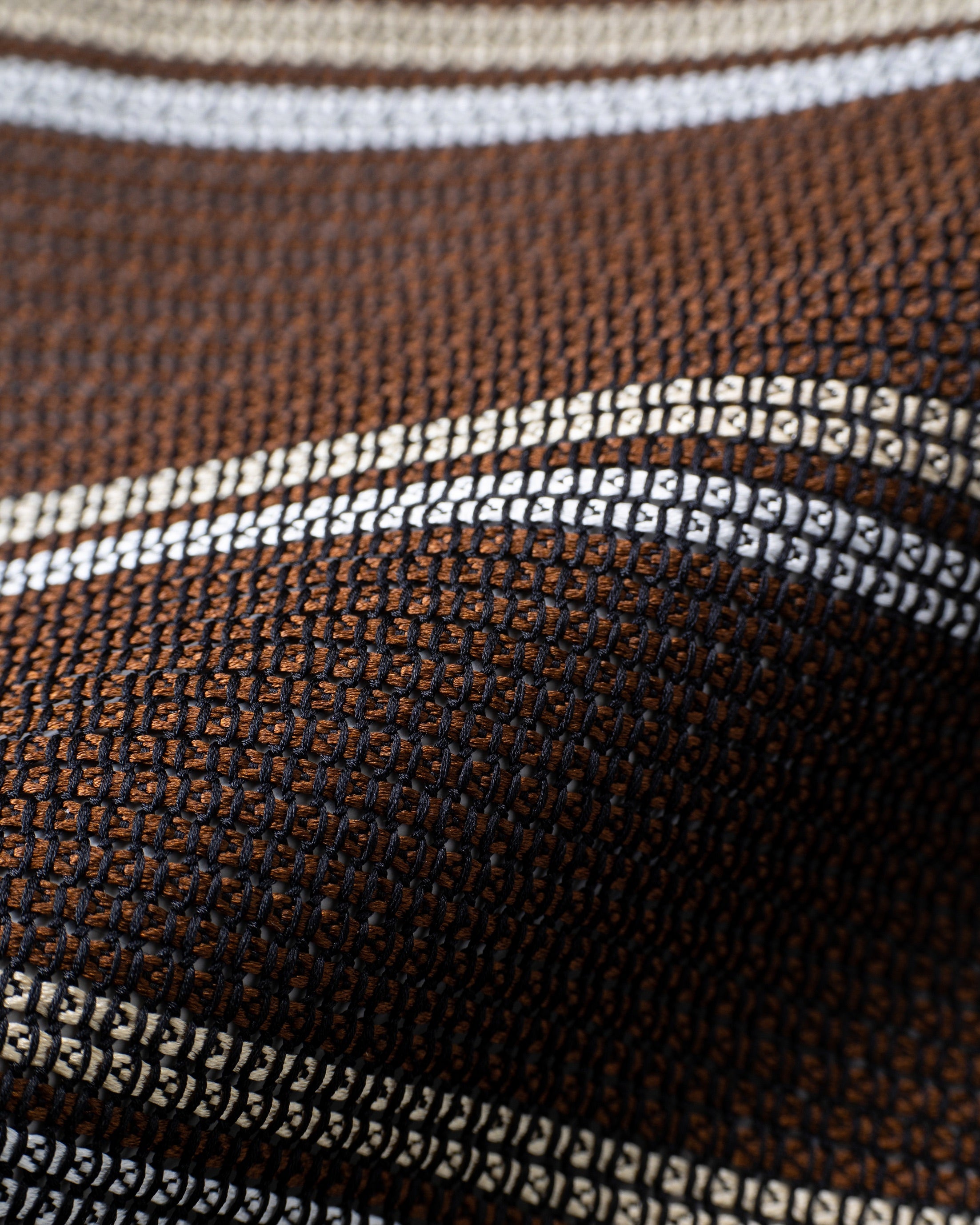 2 Line Regimental Tie Brown