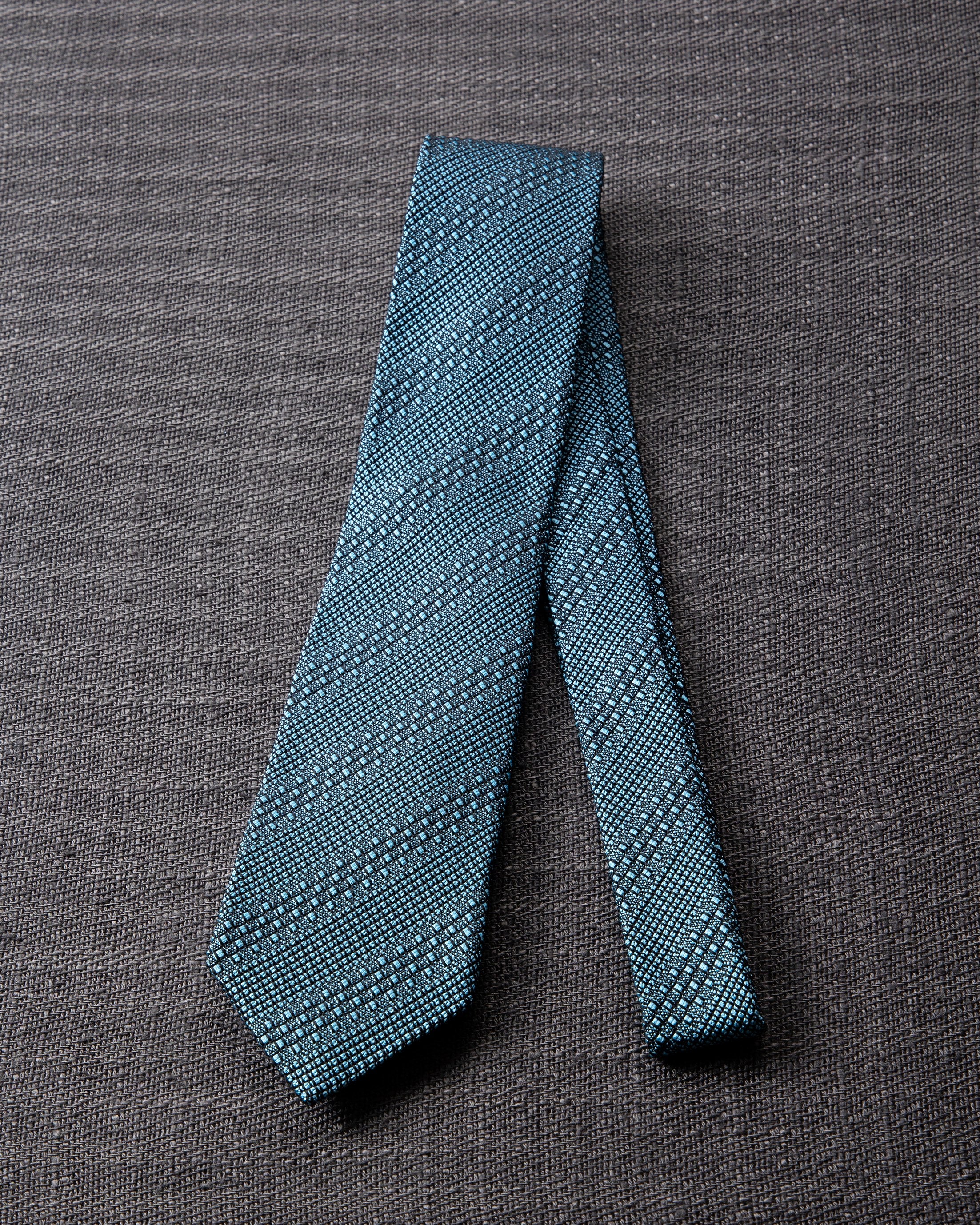 Tango Jacquard Tie & Pocket Square Sax Blue
