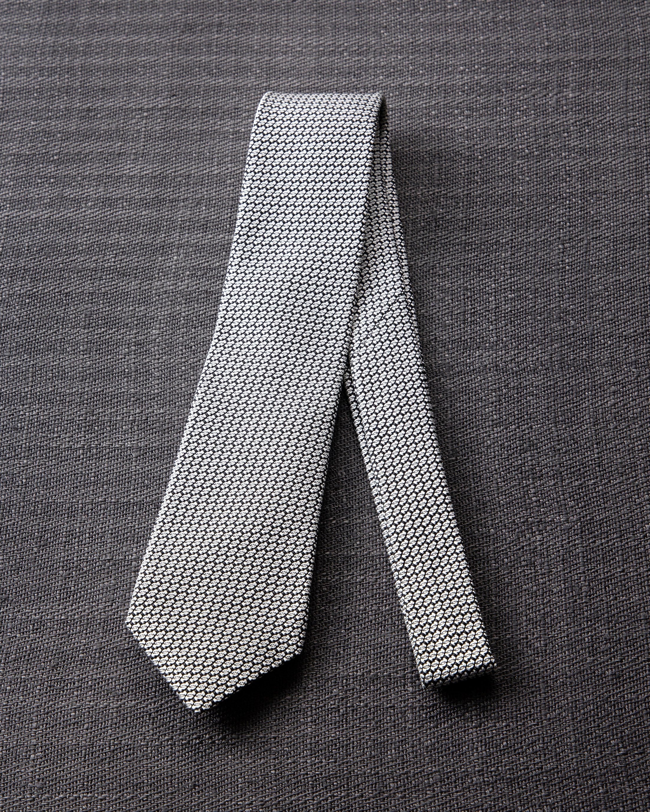 Garza Tie & Card Case White Gray
