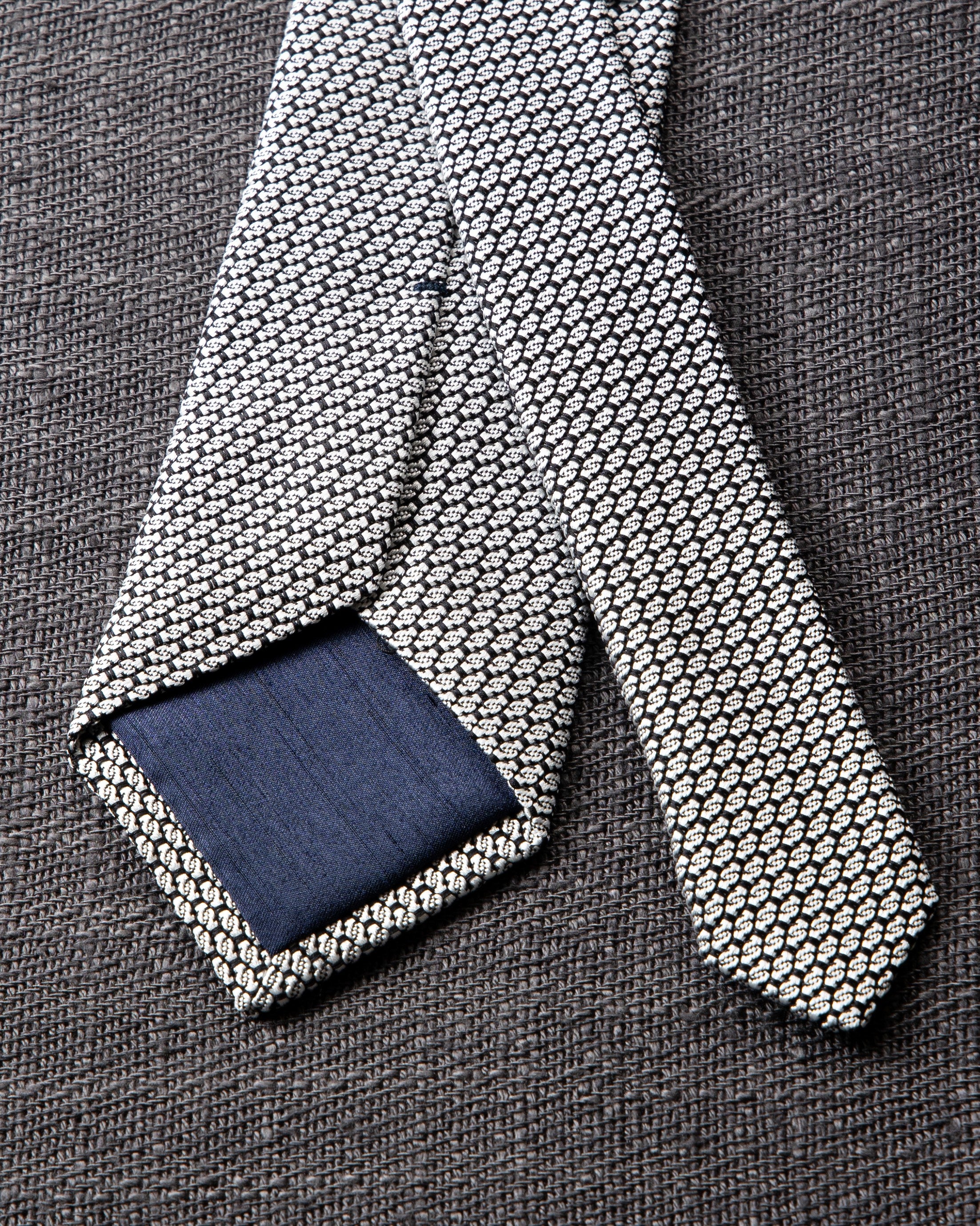 Garza Tie & Card Case White Gray