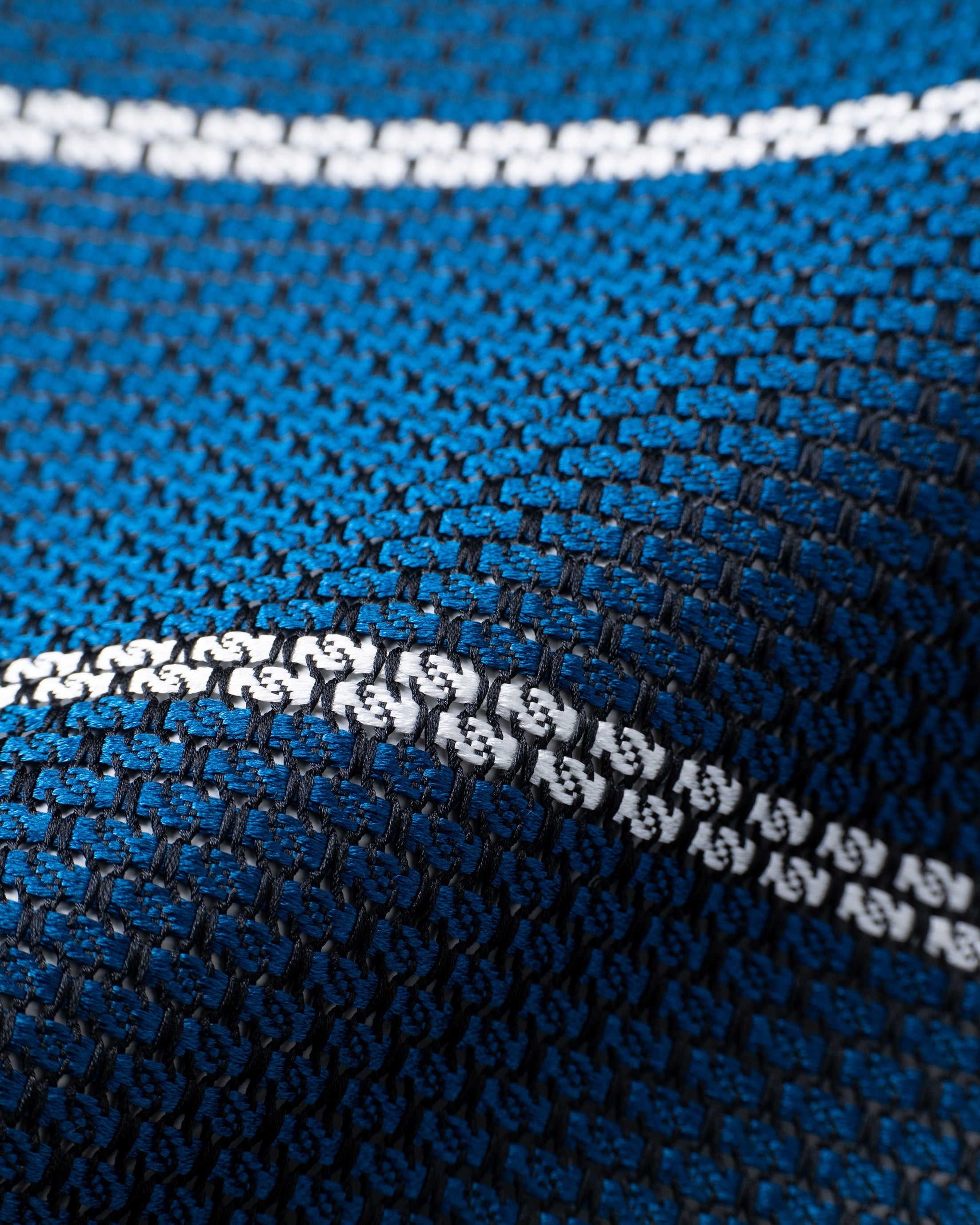 Garza White Line Tie Indigo