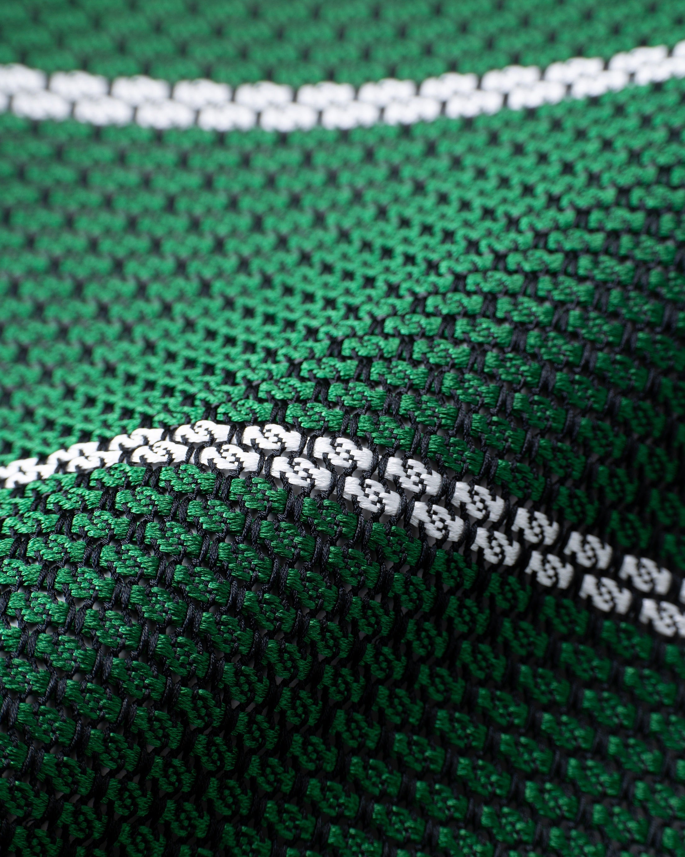 Garza White Line Tie Green