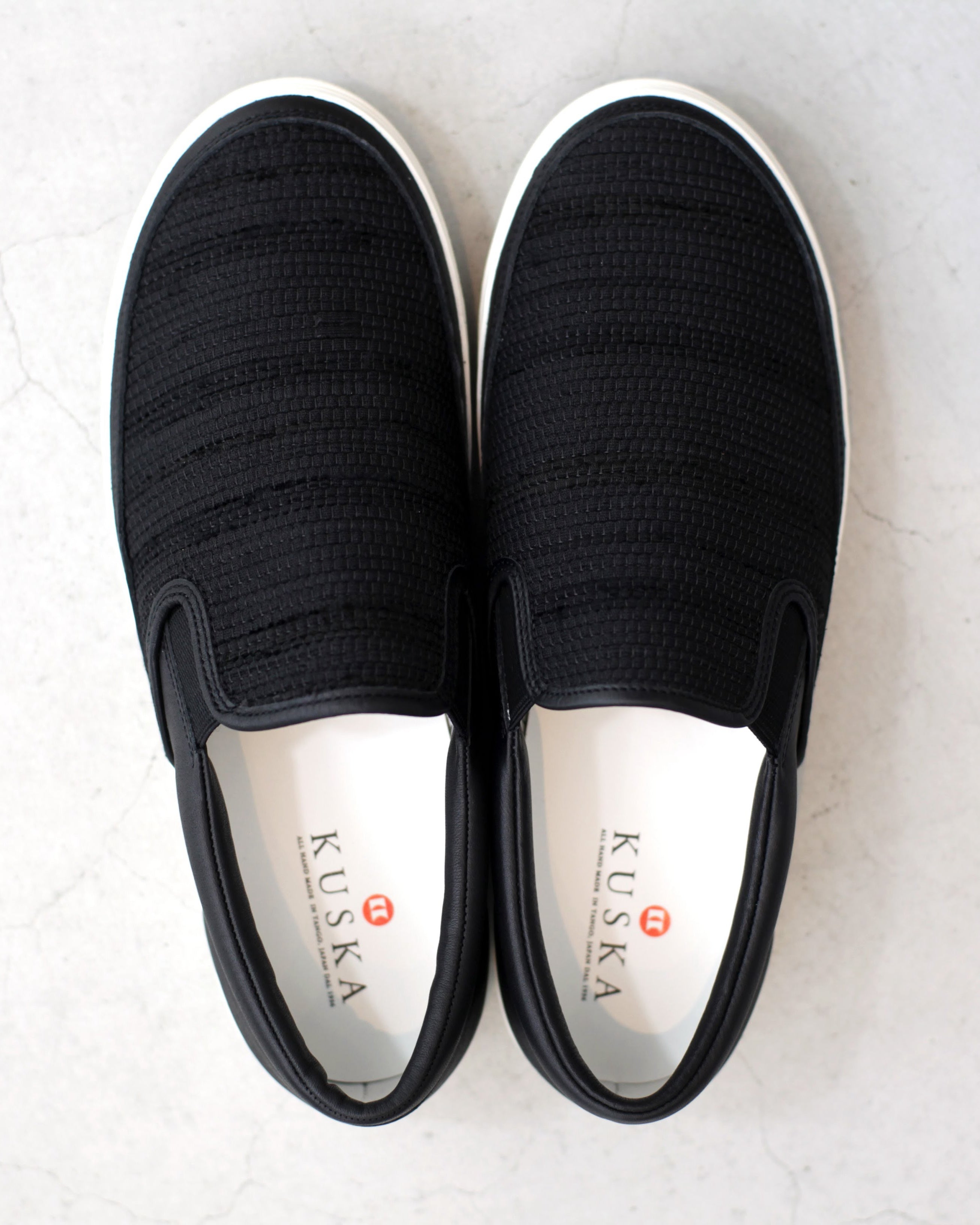 【SAKIORI】裂き織りスニーカー ブラック