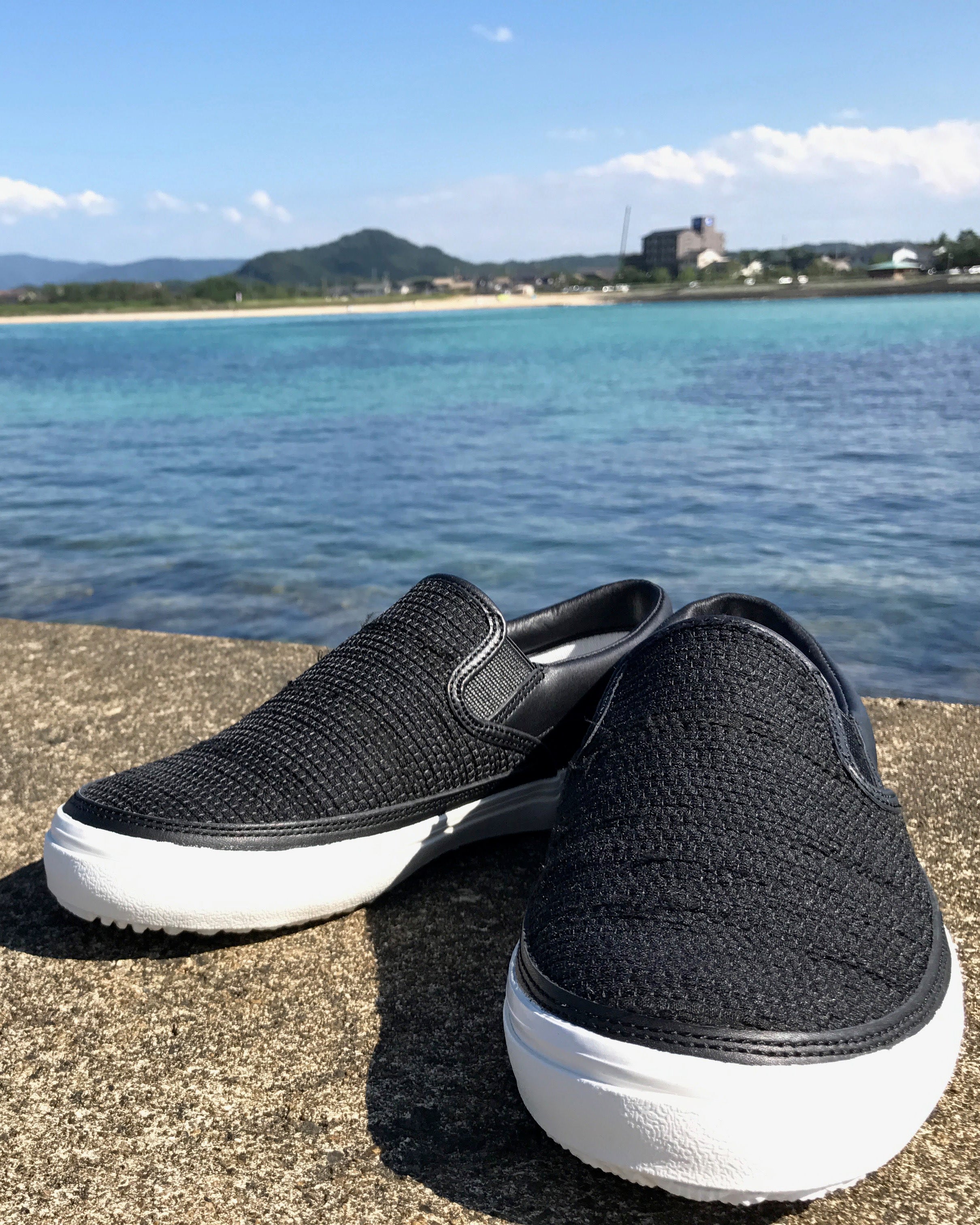 【SAKIORI】裂き織りスニーカー ブラック