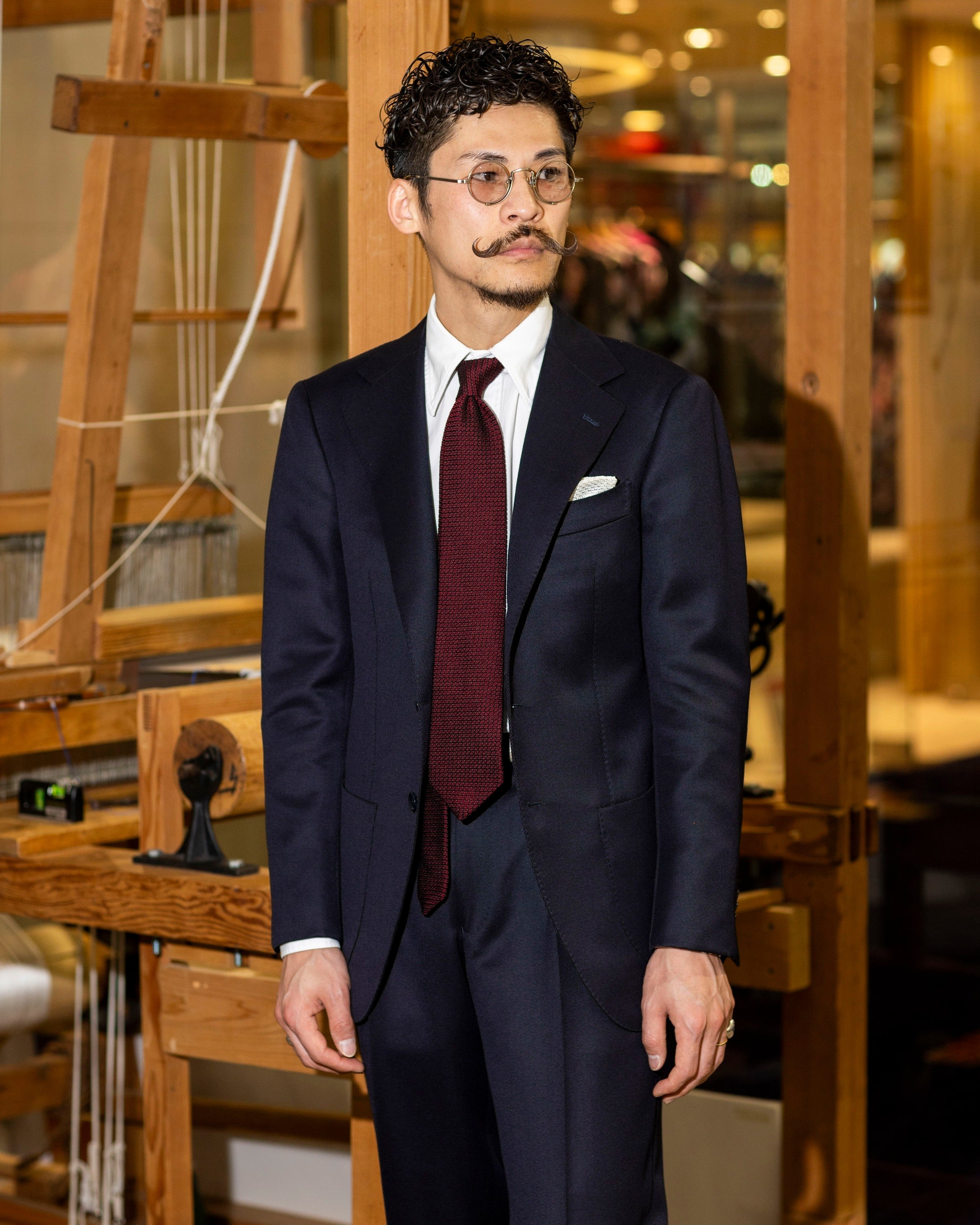 Garza Tie & Pocket Square Wine
