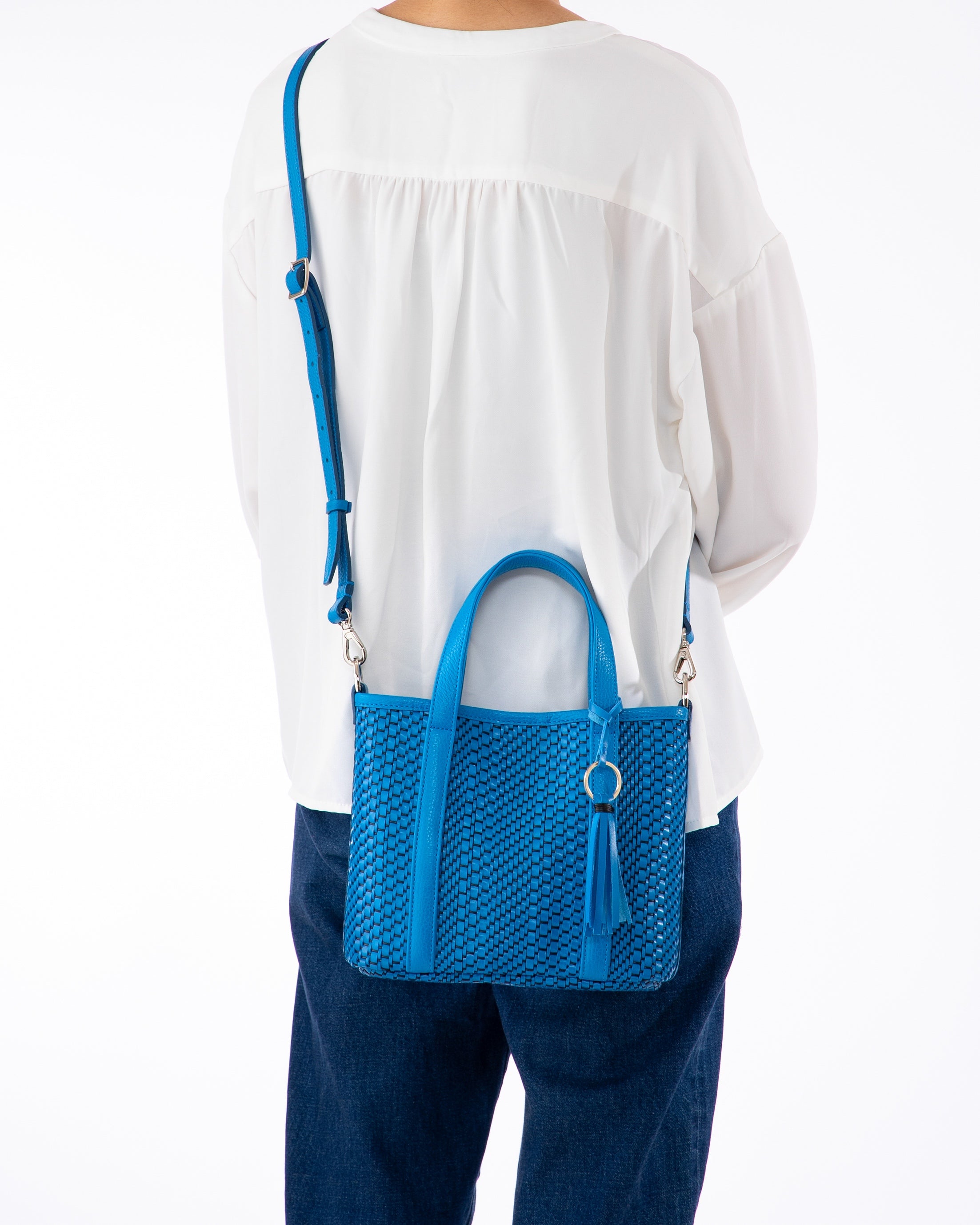 【Leather】ラッティア ミニトートバッグ ブルー