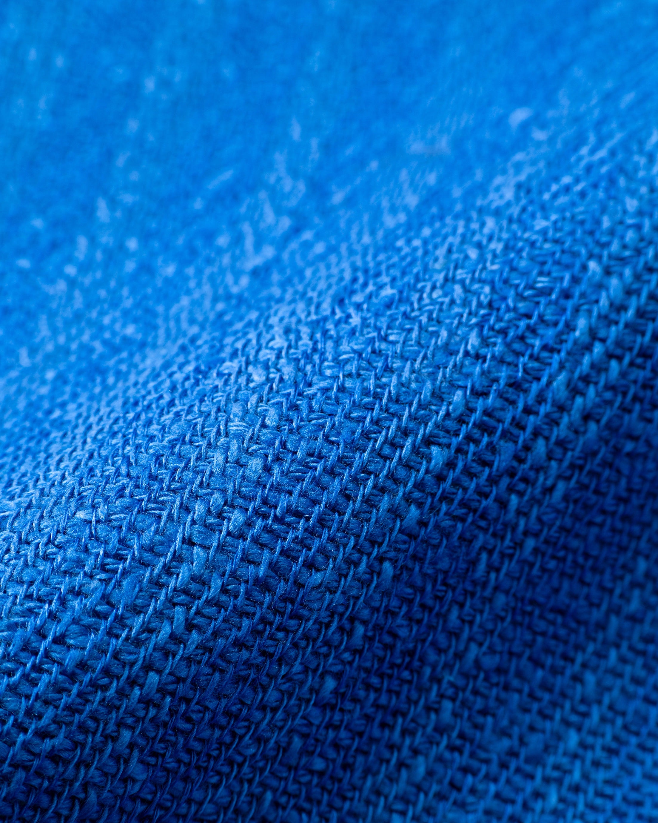 手紡ぎ真綿シルクマフラー 丹後ブルー