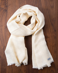 Silk Floss Scarf White