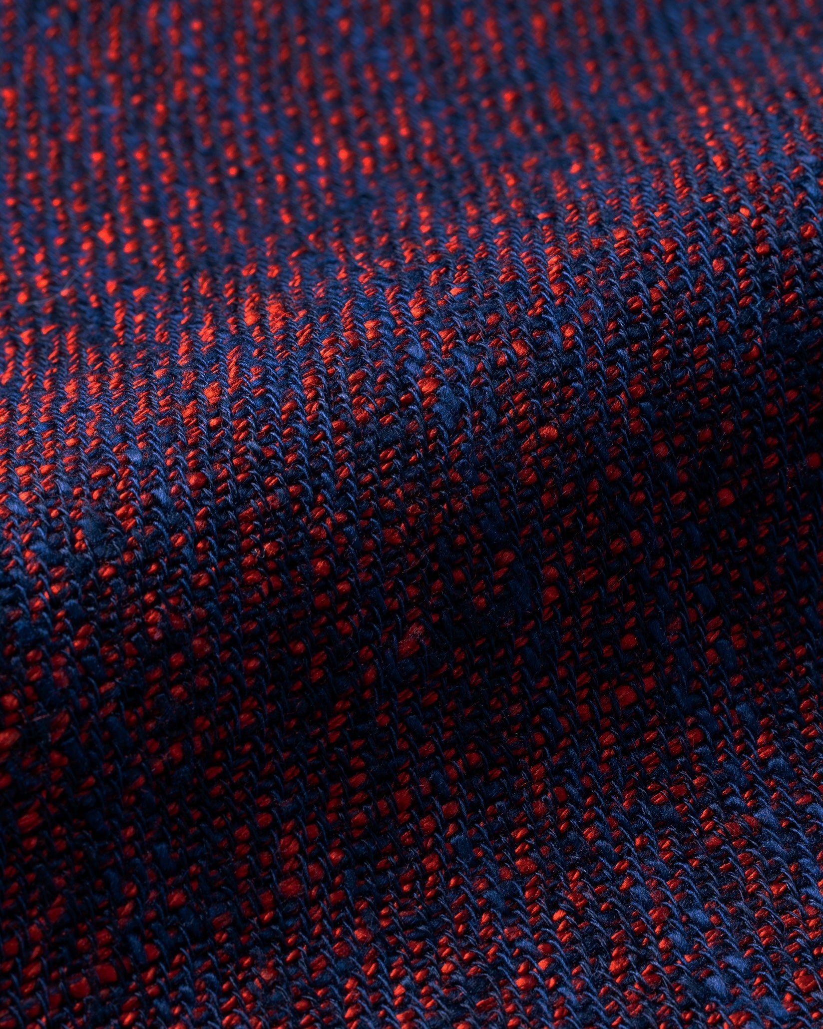 Silk Floss Scarf Mix Navy x Red