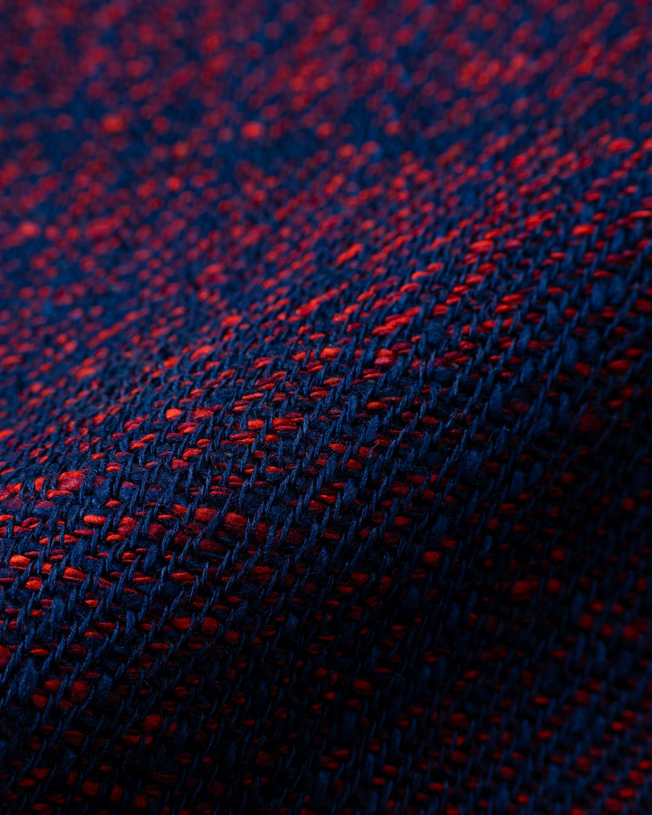 Silk Floss Scarf Mix Navy x Red