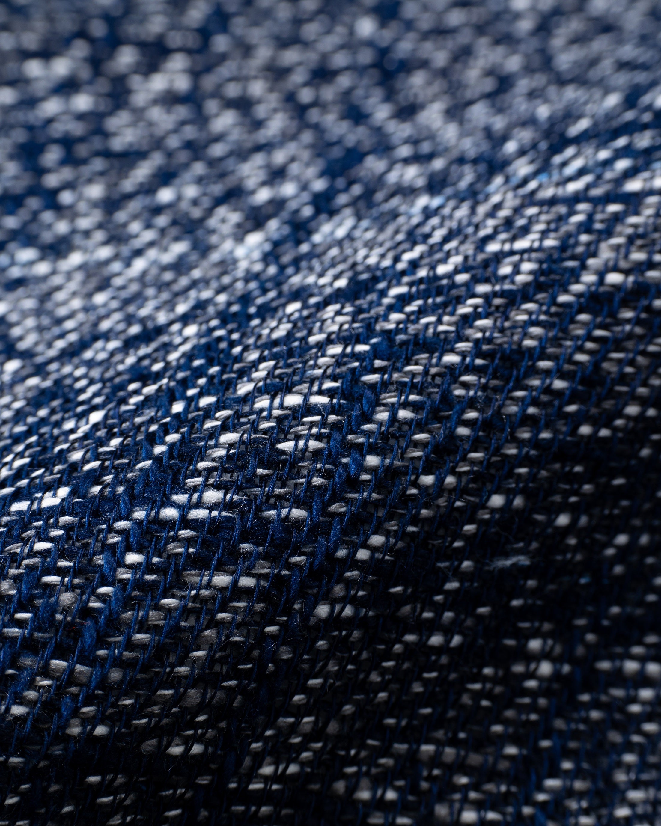 Silk Floss Scarf Mix Navy x White