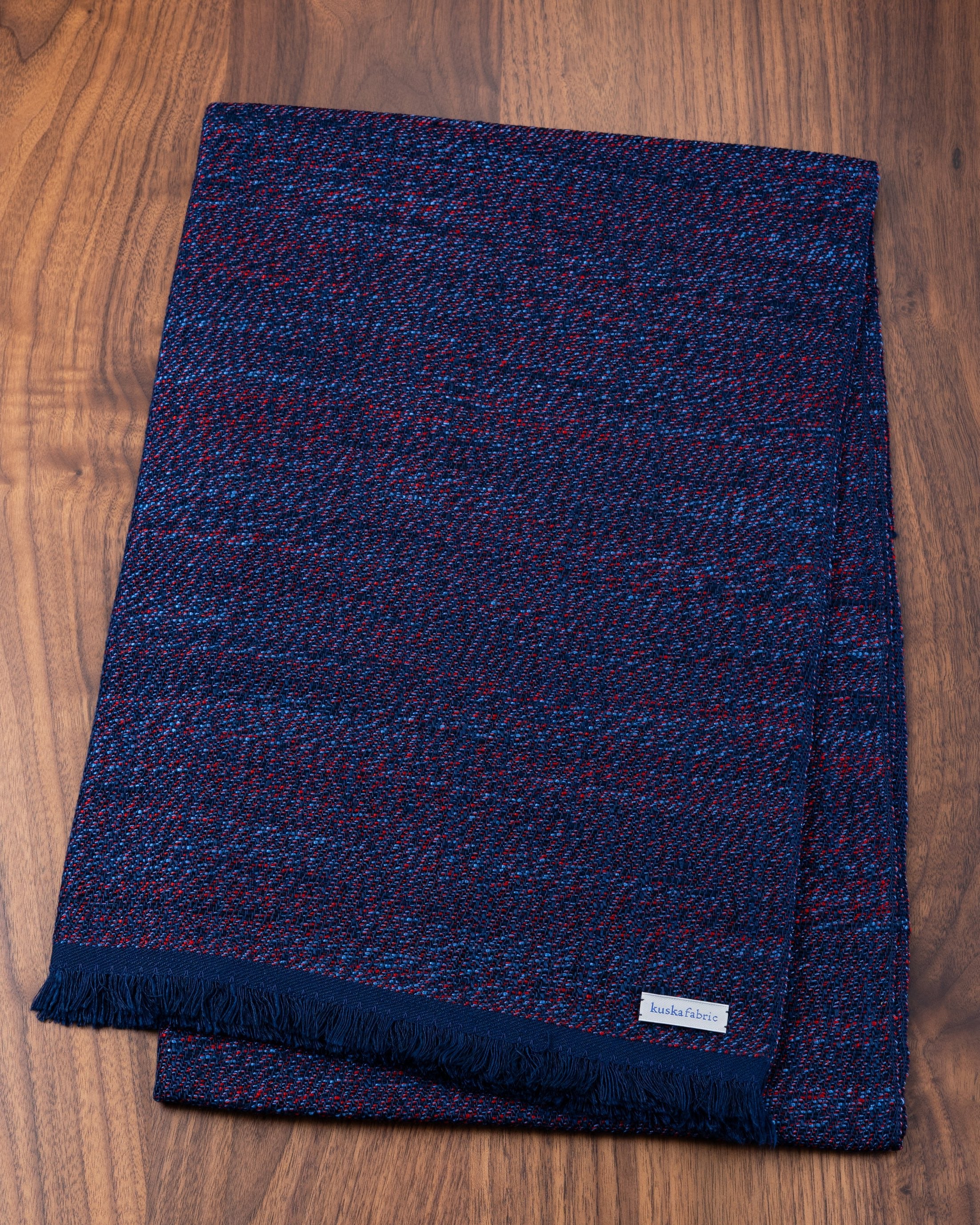 Silk Floss Scarf Mix Navy x Tango Blue x Red