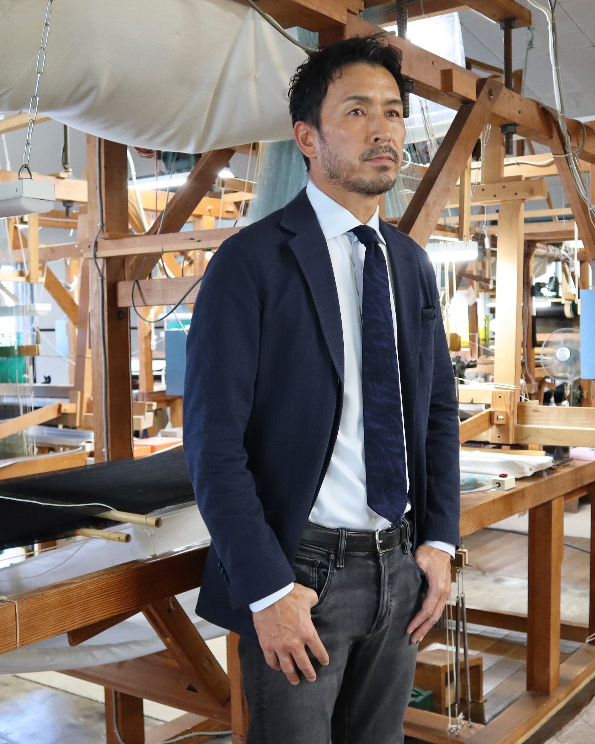 【Art】WAVE HEAD チーフ ダークネイビー