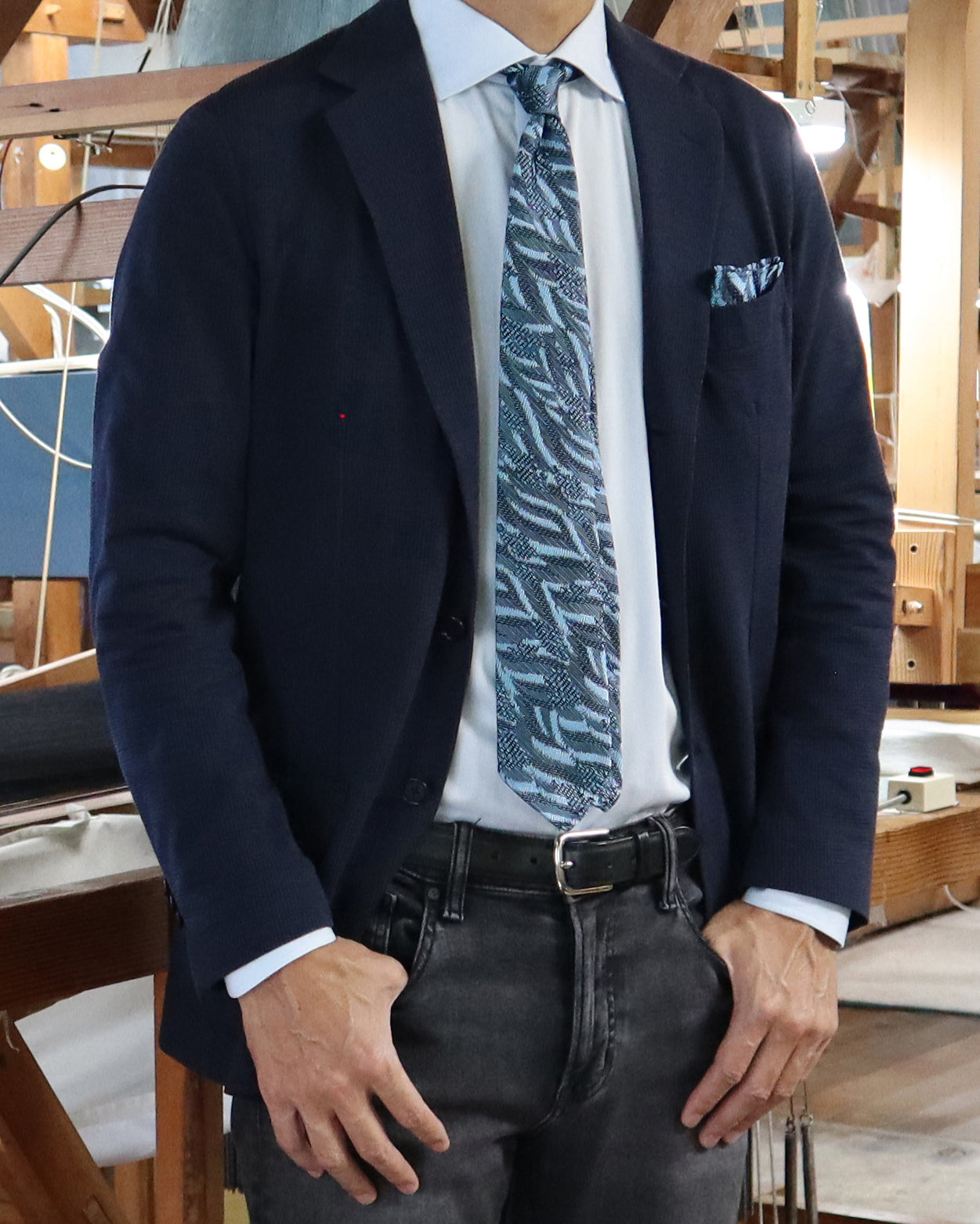 【Art】WAVE HEAD タイ & チーフ サックス