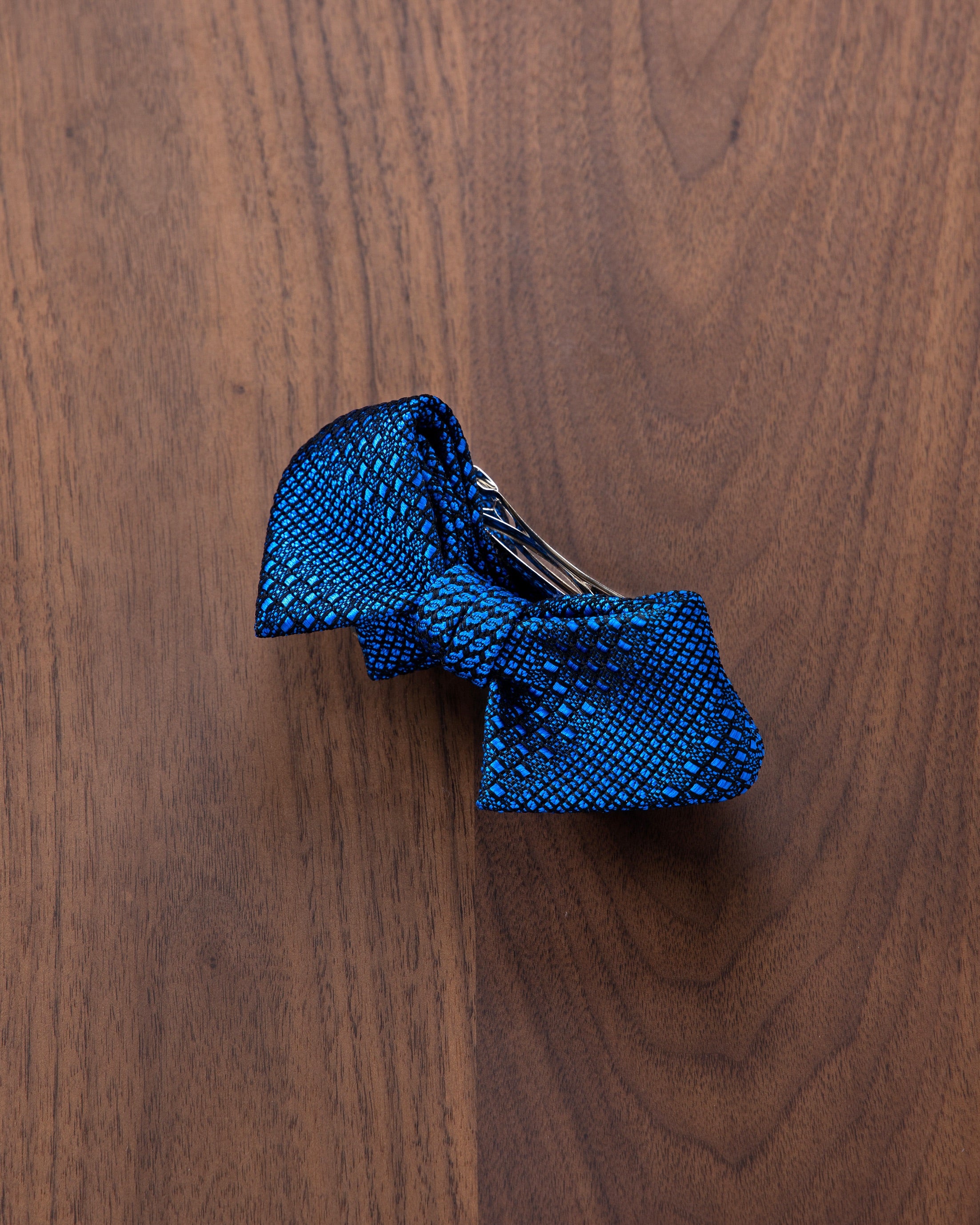 Tango Jacquard Ribbon Barrette Tango Blue