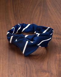 Garza White Line Bandana Navy