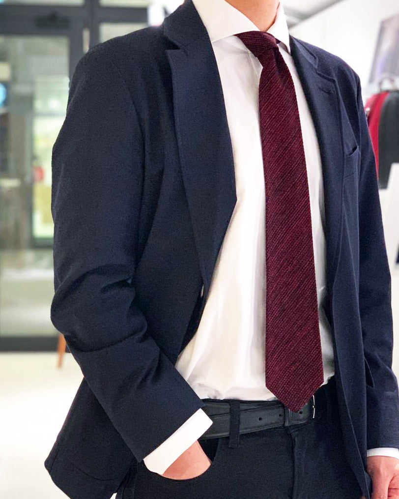 Kasuri Mix Tie Red x Black