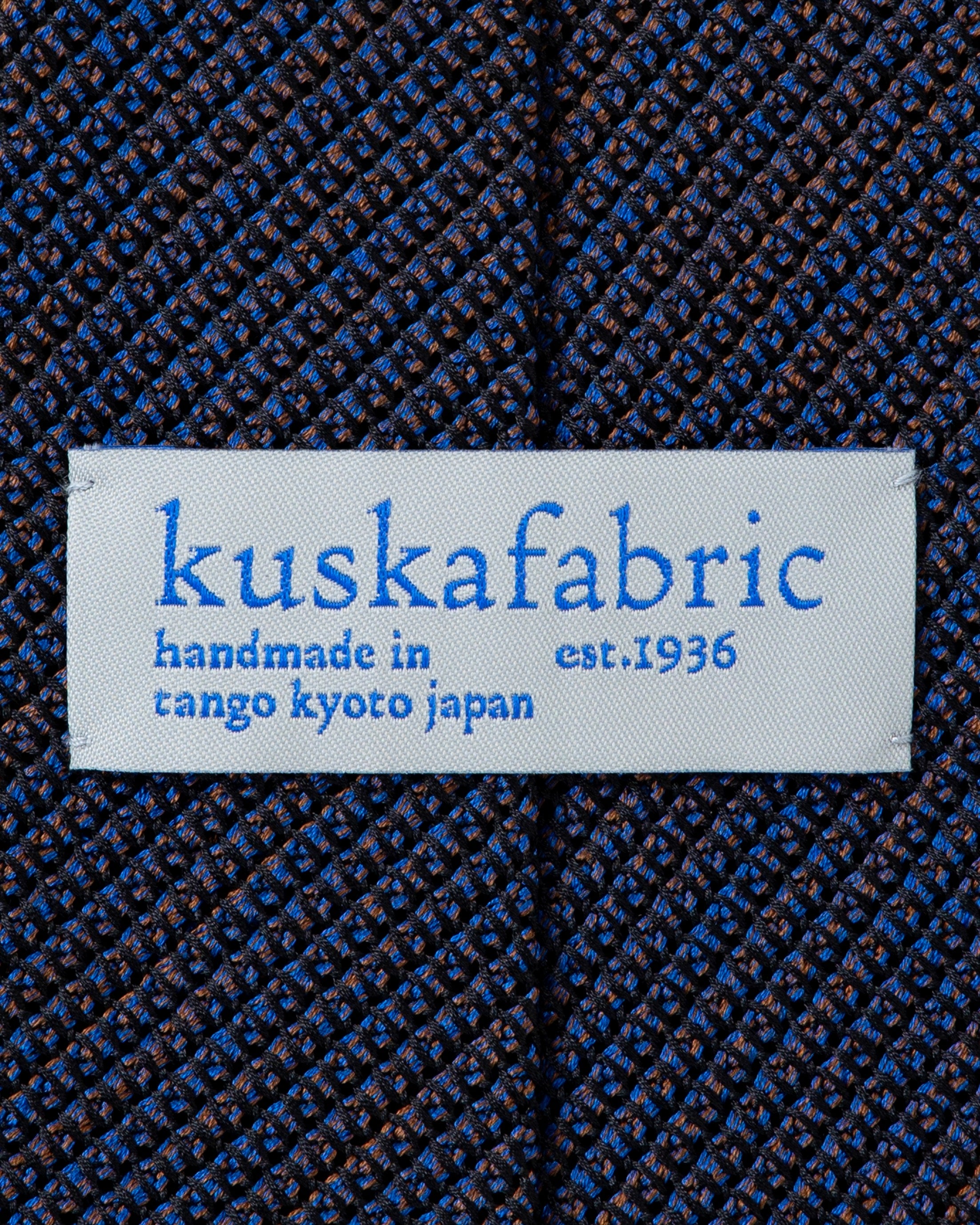 カスリミックスタイ ネイビー×ブラウン