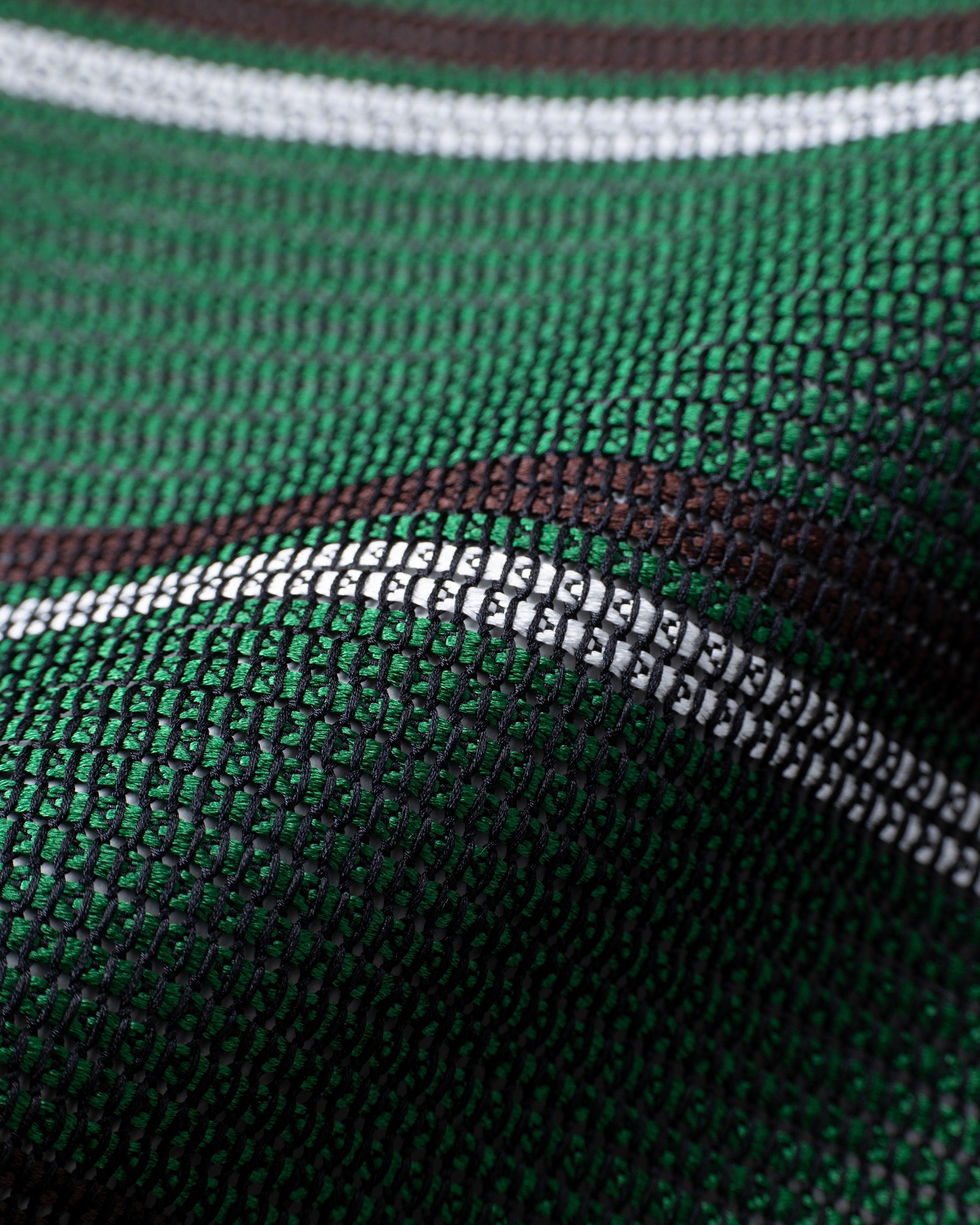 2 Line Regimental Tie Green