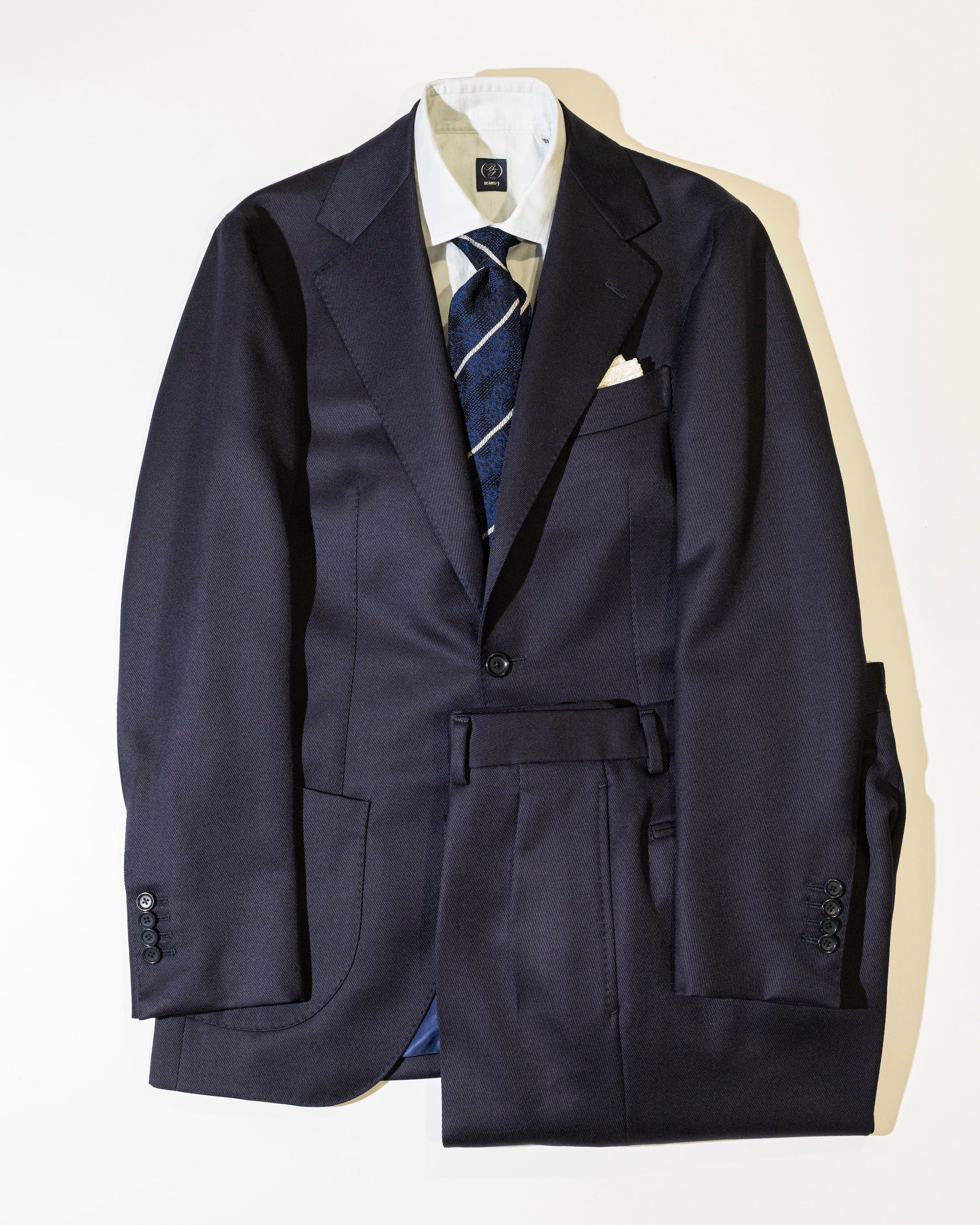 [Art] CHAIN CHAIN Tie & Pocket Square Dark Navy