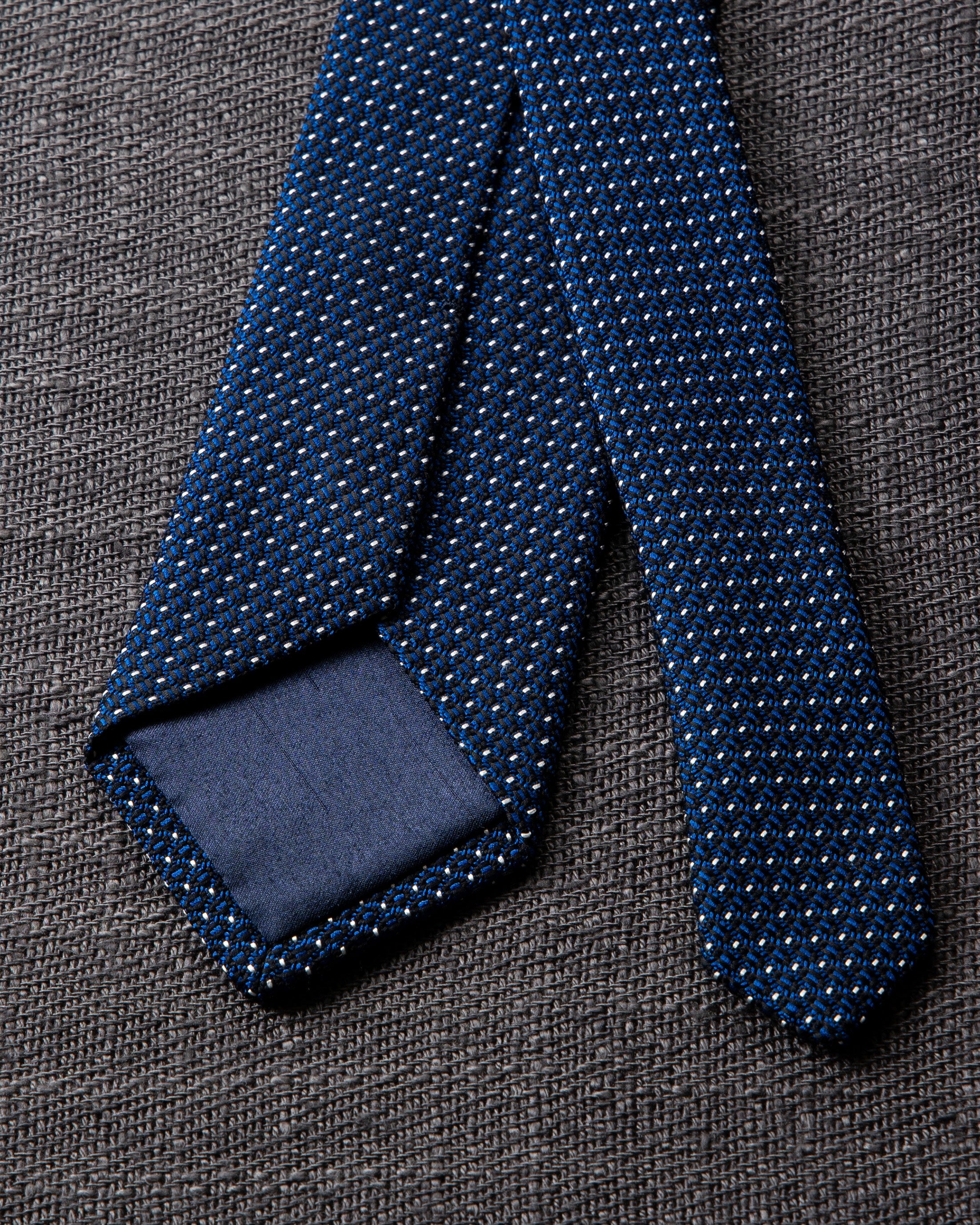 ラインドットタイ ネイビー