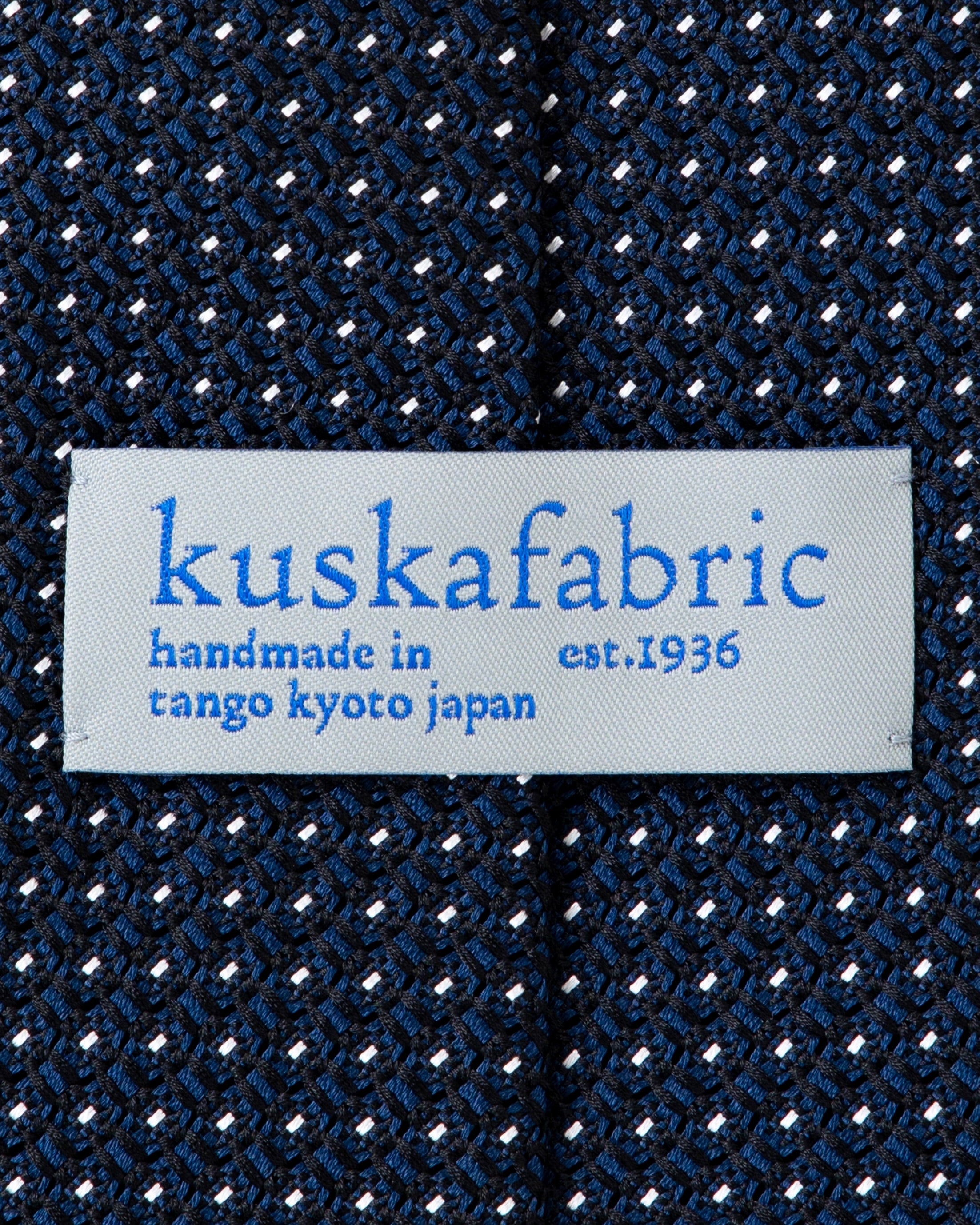 ラインドットタイ ネイビー