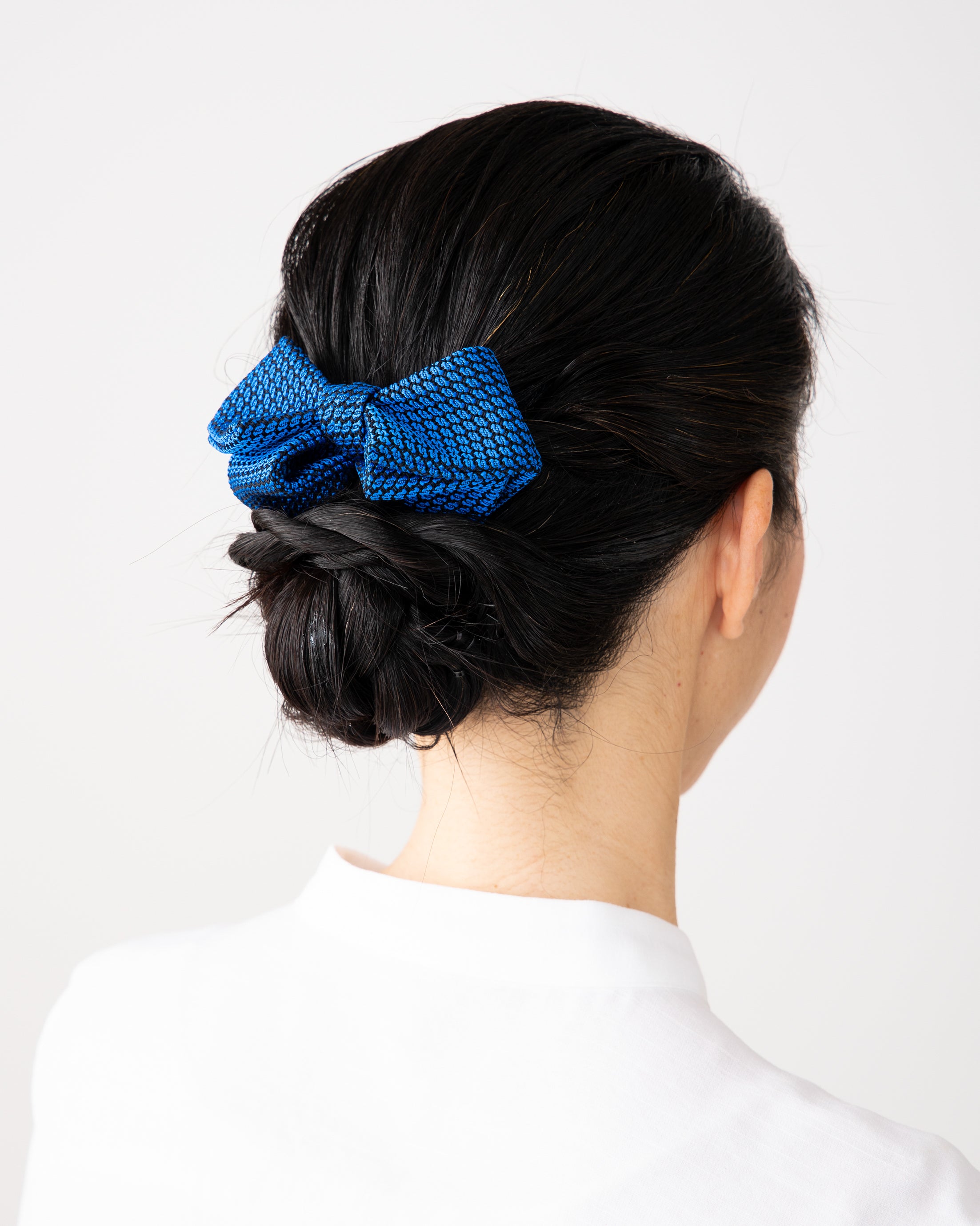 Garza Ribbon Barrette Tango Blue