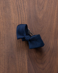 Garza Ribbon Barrette Dark Navy